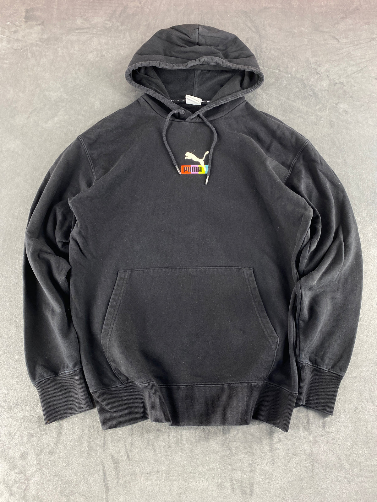 Felpa con cappuccio Puma nera vintage – Uomo Taglia L