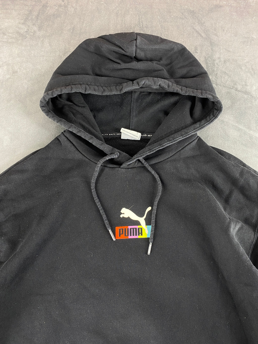 Felpa con cappuccio Puma nera vintage – Uomo Taglia L