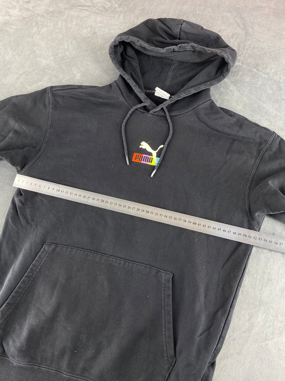 Felpa con cappuccio Puma nera vintage – Uomo Taglia L