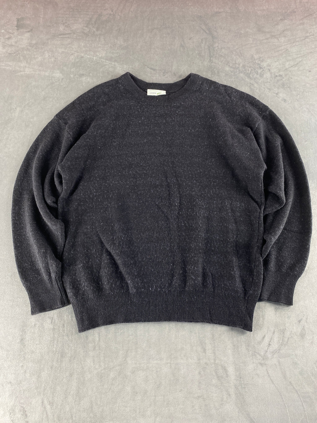 Maglione girocollo Lacoste grigio scuro vintage – Uomo Taglia L