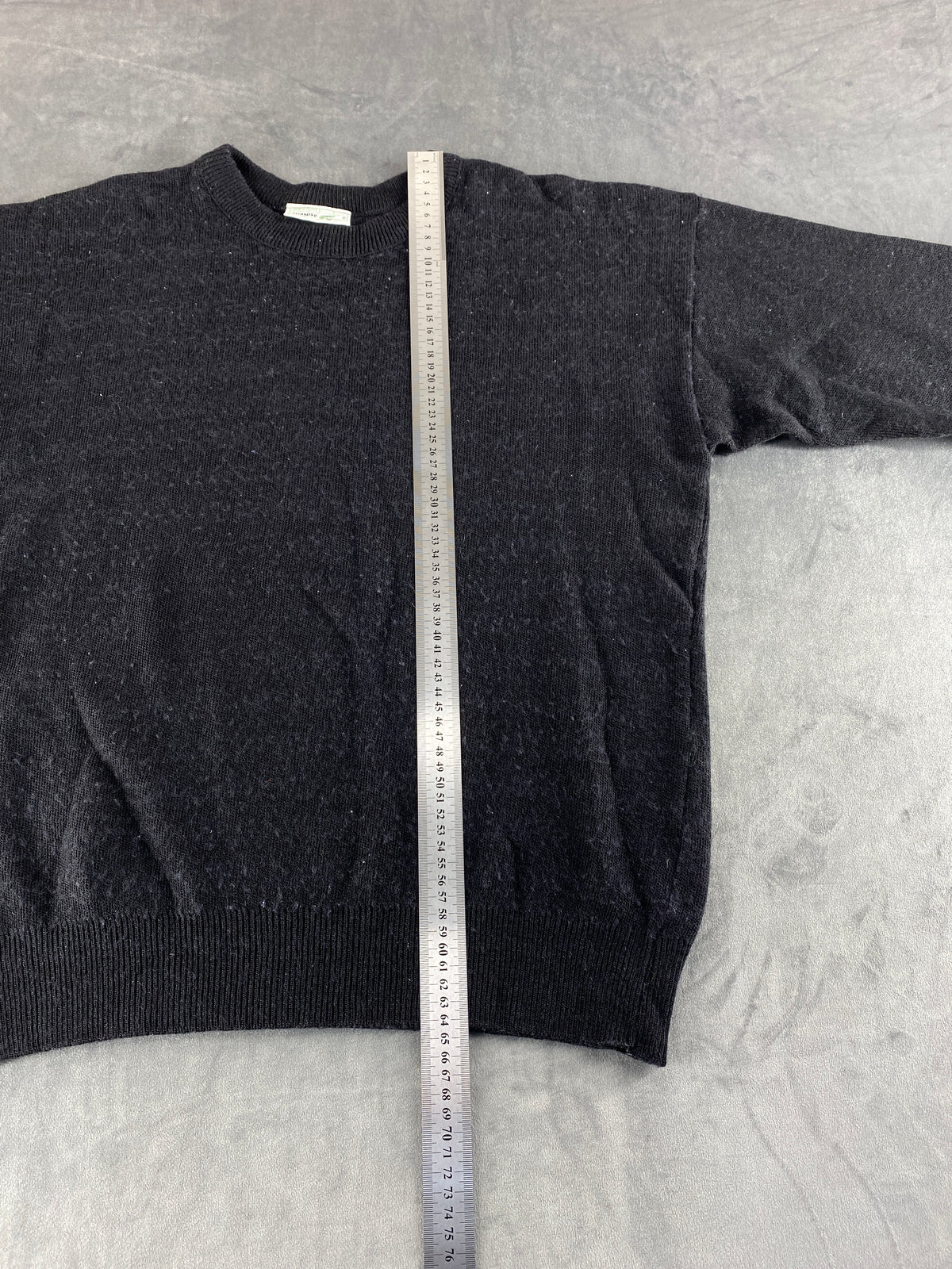 Maglione girocollo Lacoste grigio scuro vintage – Uomo Taglia L