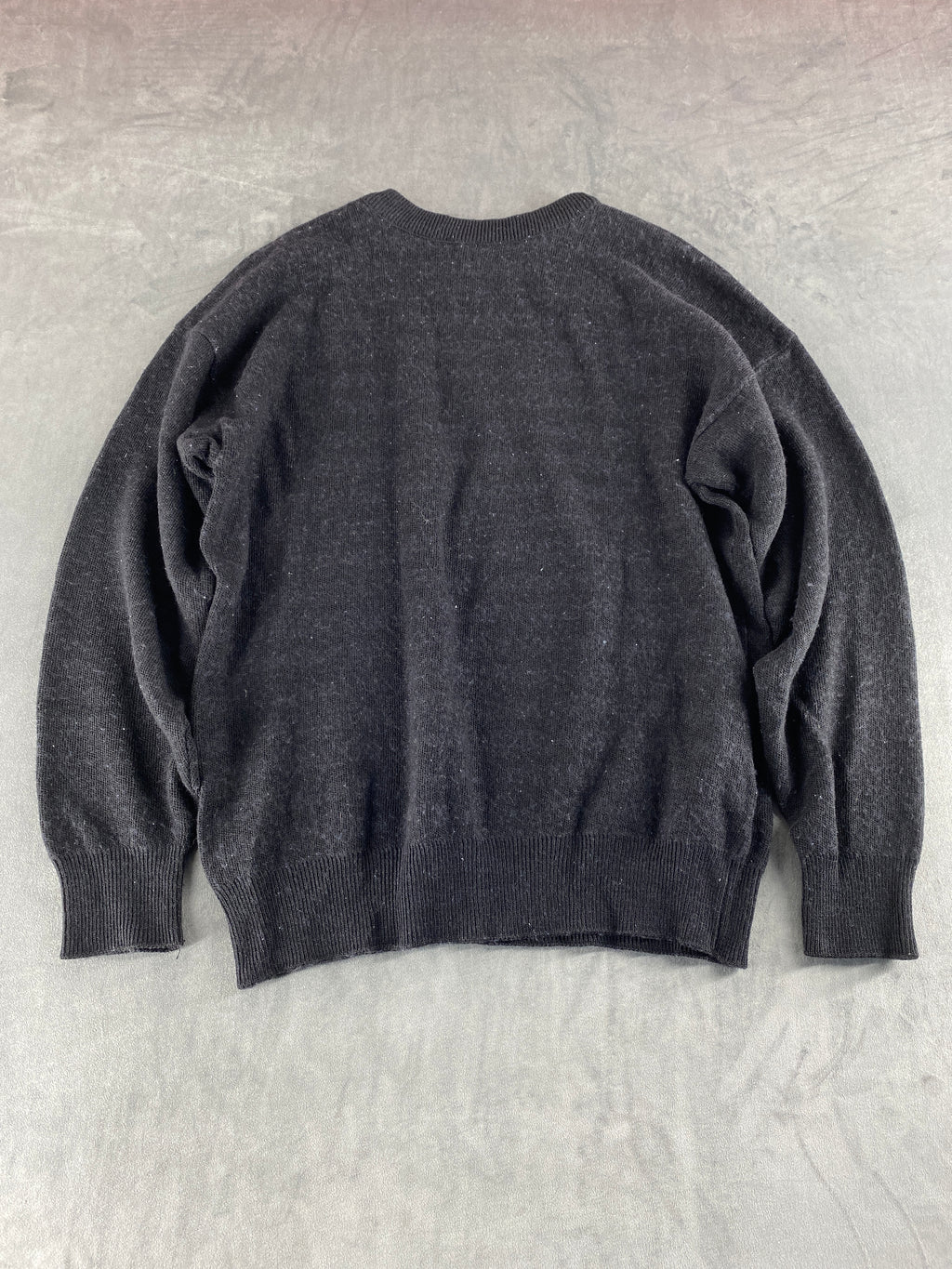 Maglione girocollo Lacoste grigio scuro vintage – Uomo Taglia L