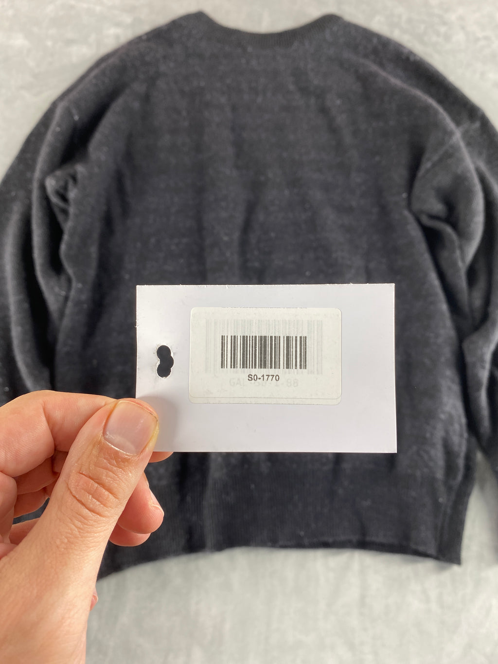Maglione girocollo Lacoste grigio scuro vintage – Uomo Taglia L
