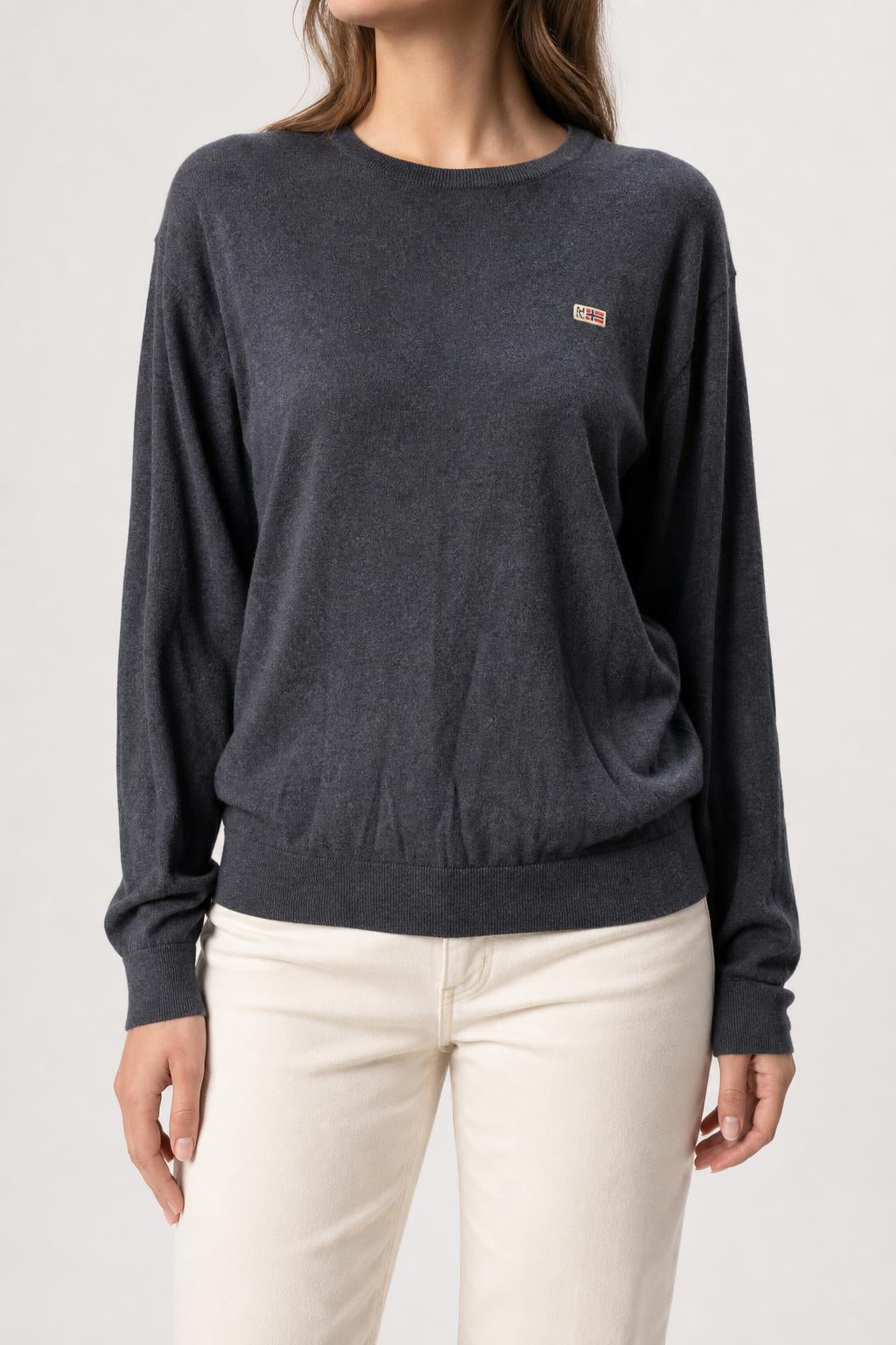 Maglione Napapijri grigio antracite vintage – Donna Taglia XL