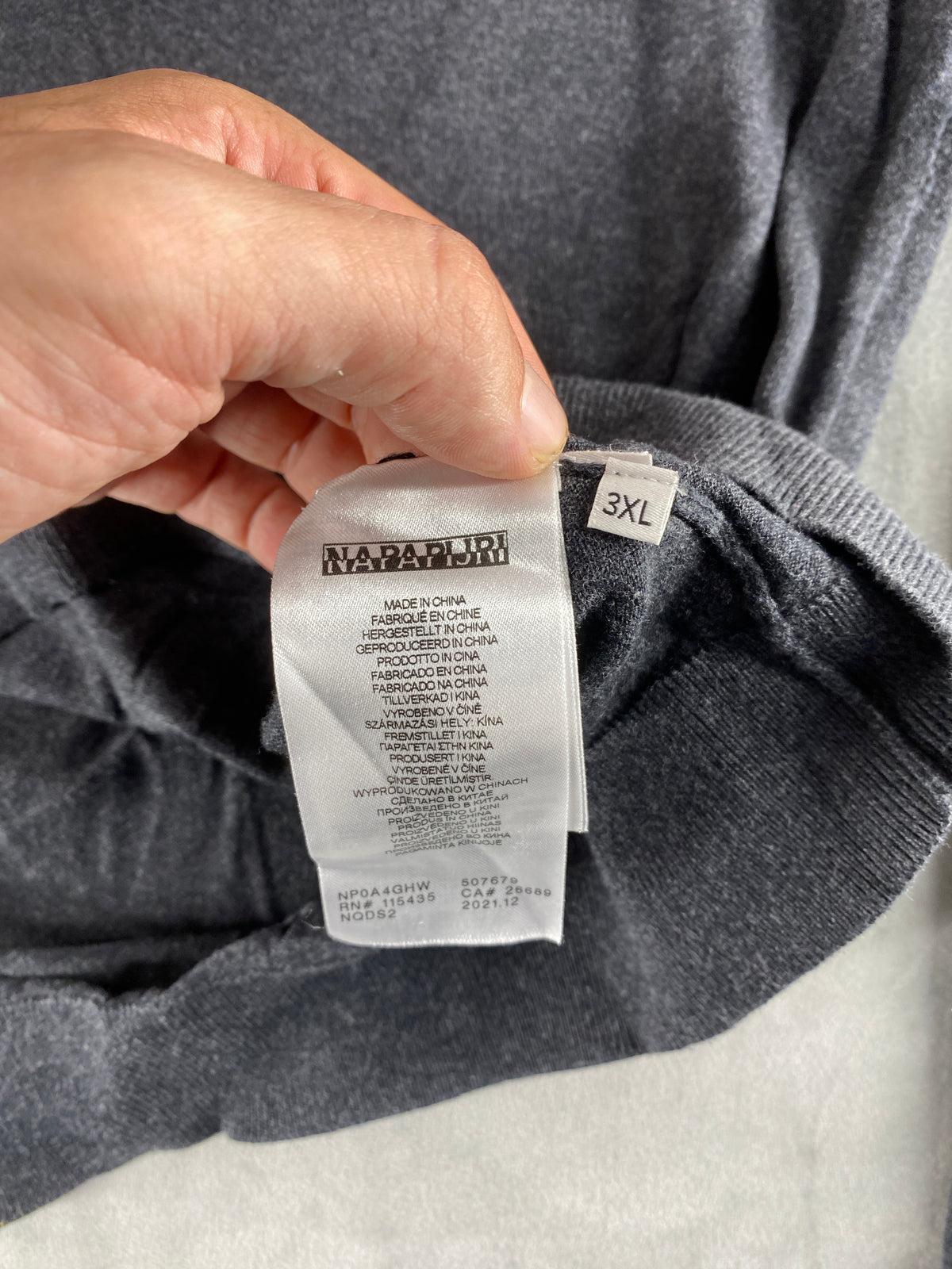 Maglione Napapijri grigio antracite vintage – Donna Taglia XL