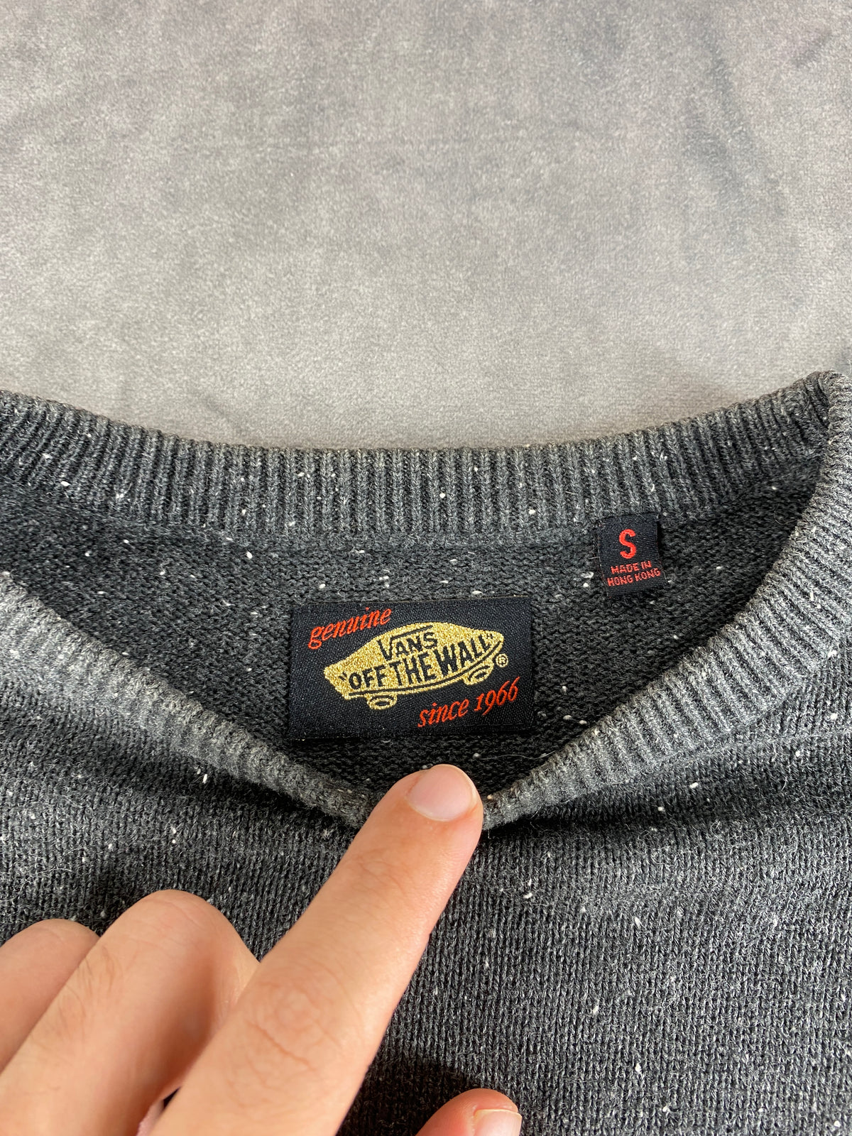 Maglione Vans grigio vintage – Uomo Taglia S