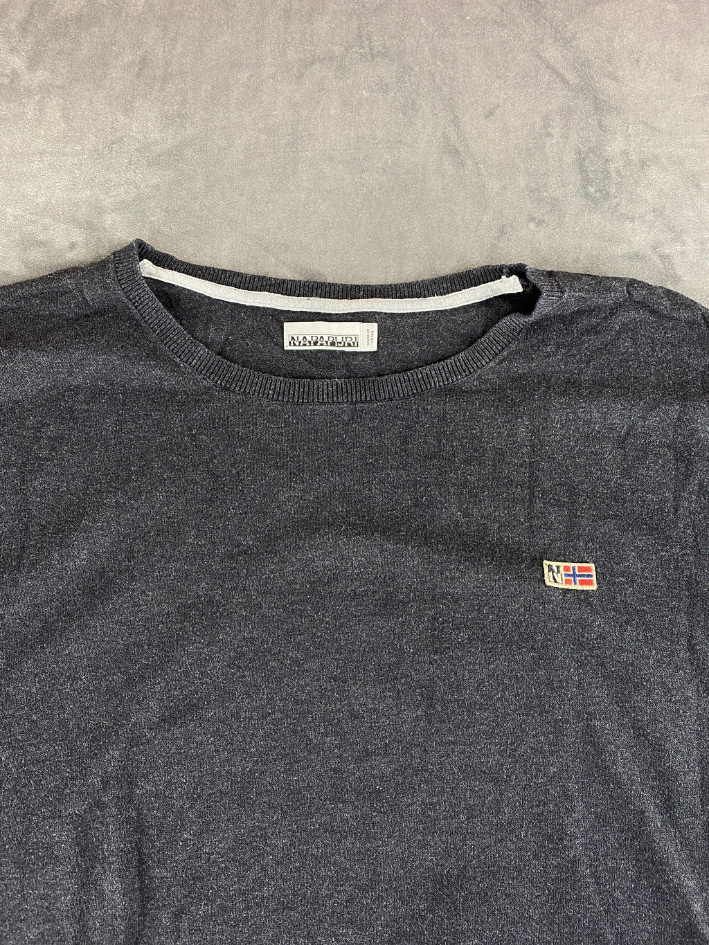Maglione Napapijri grigio scuro vintage – Donna Taglia XL