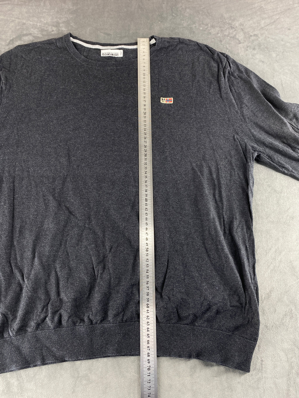 Maglione Napapijri grigio scuro vintage – Donna Taglia XL