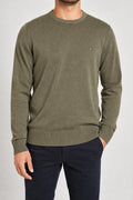 Maglione Tommy Hilfiger verde militare vintage – Uomo Taglia XS