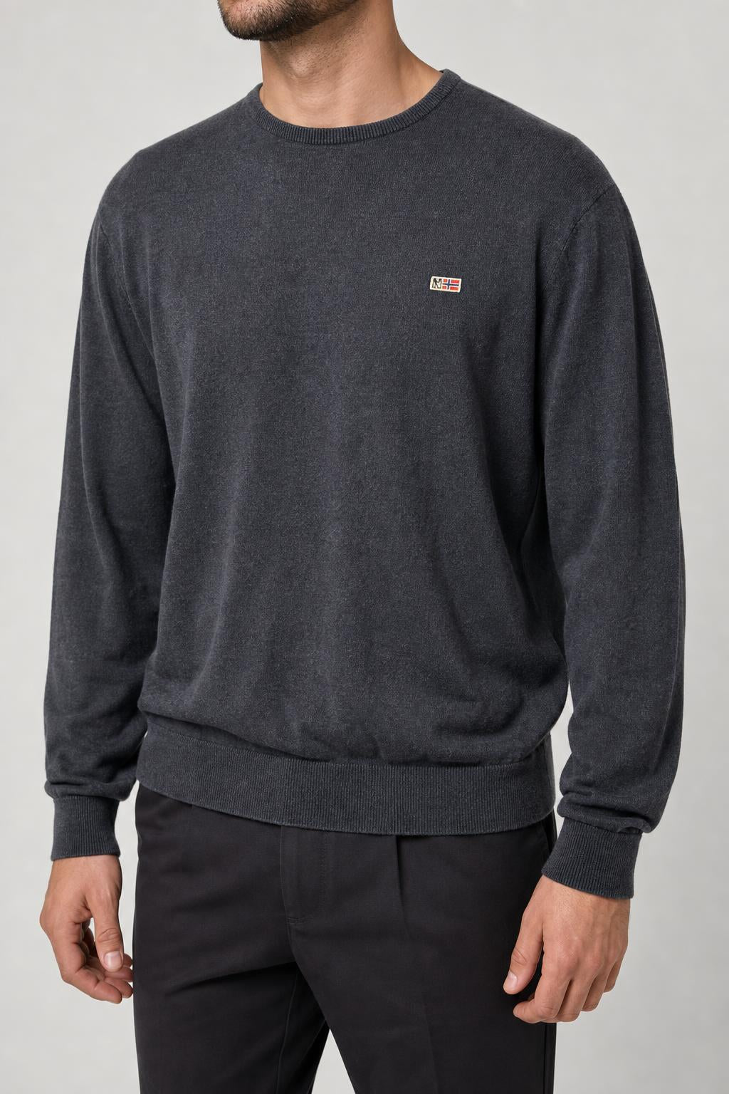 Maglione Napapijri grigio antracite vintage – Uomo Taglia XXL