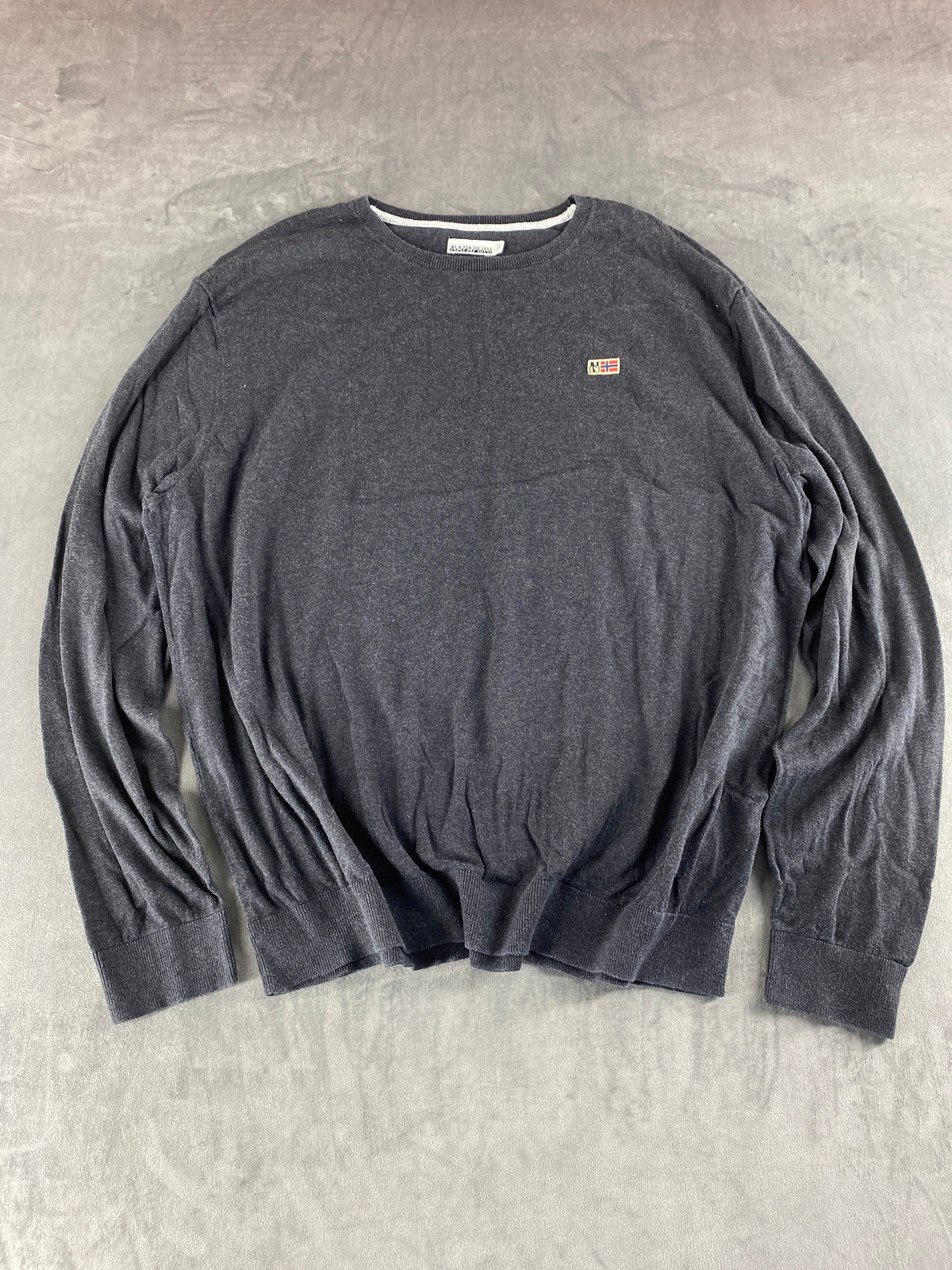Maglione Napapijri grigio antracite vintage – Uomo Taglia XXL