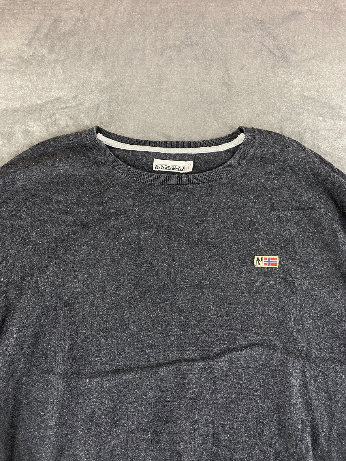 Maglione Napapijri grigio antracite vintage – Uomo Taglia XXL