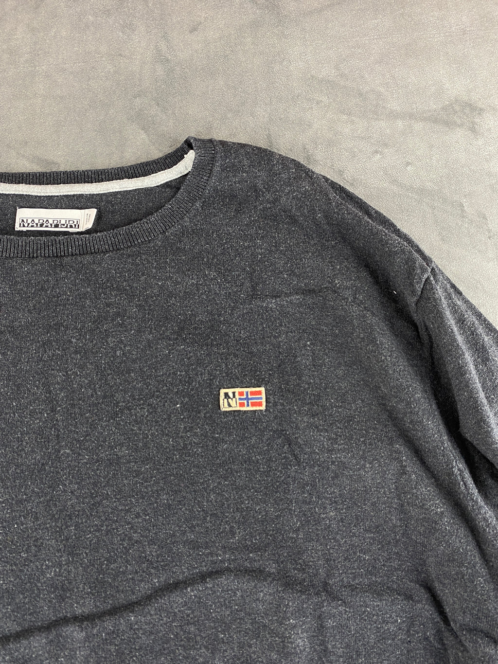 Maglione Napapijri grigio antracite vintage – Uomo Taglia XXL