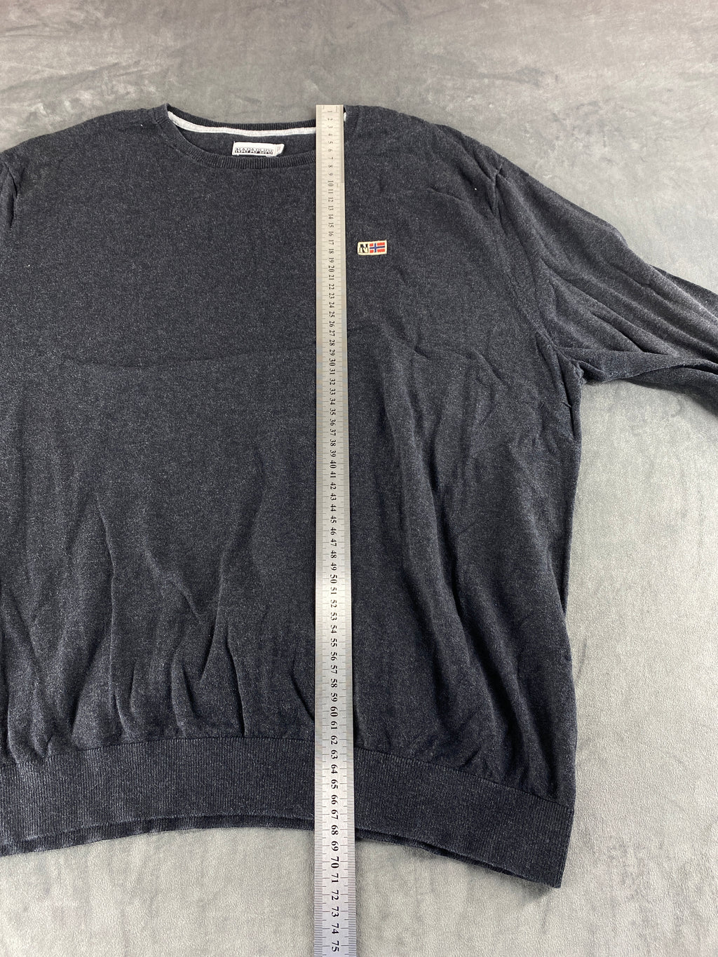 Maglione Napapijri grigio antracite vintage – Uomo Taglia XXL
