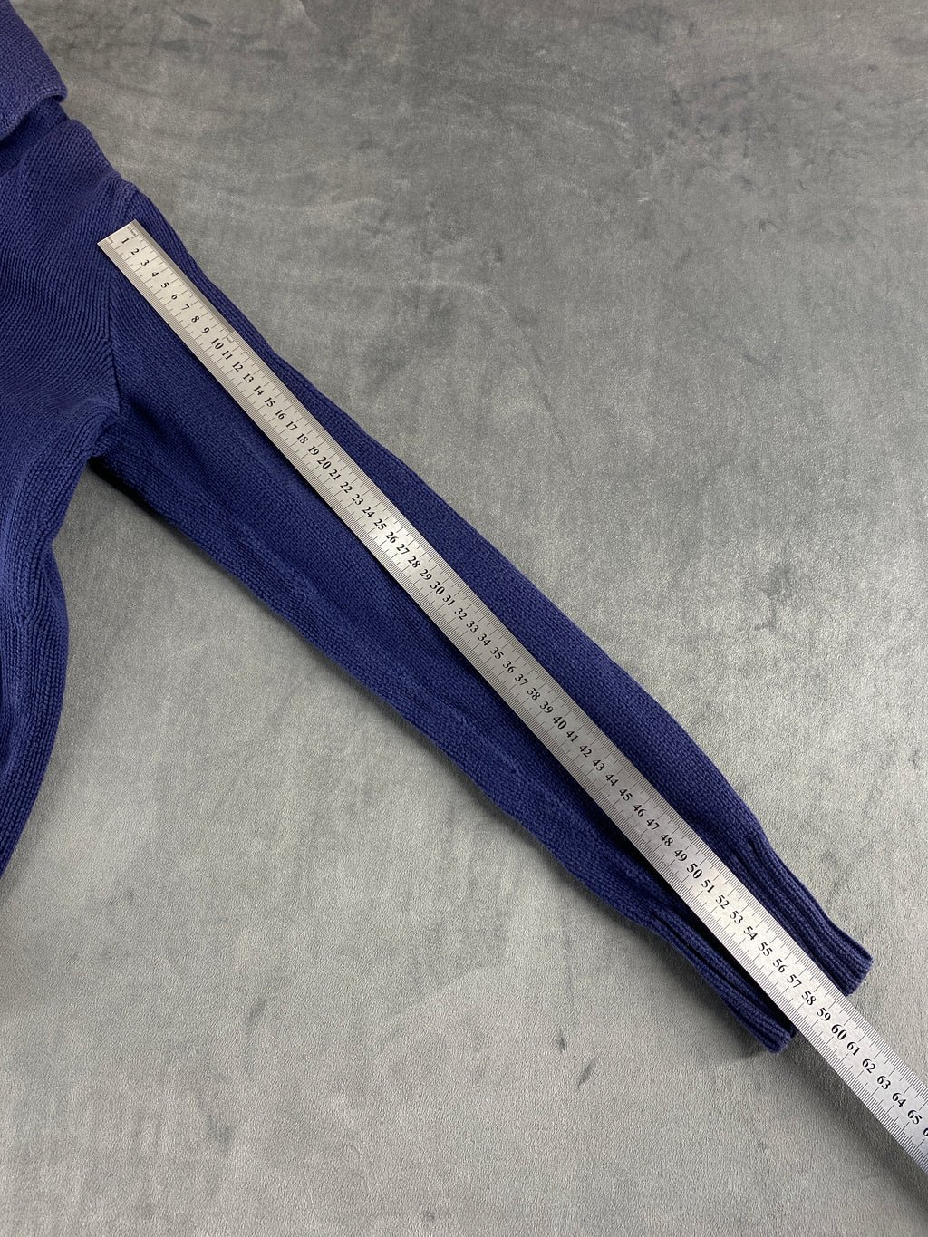 Maglione Ralph Lauren collo a scialle blu vintage – Uomo Taglia S