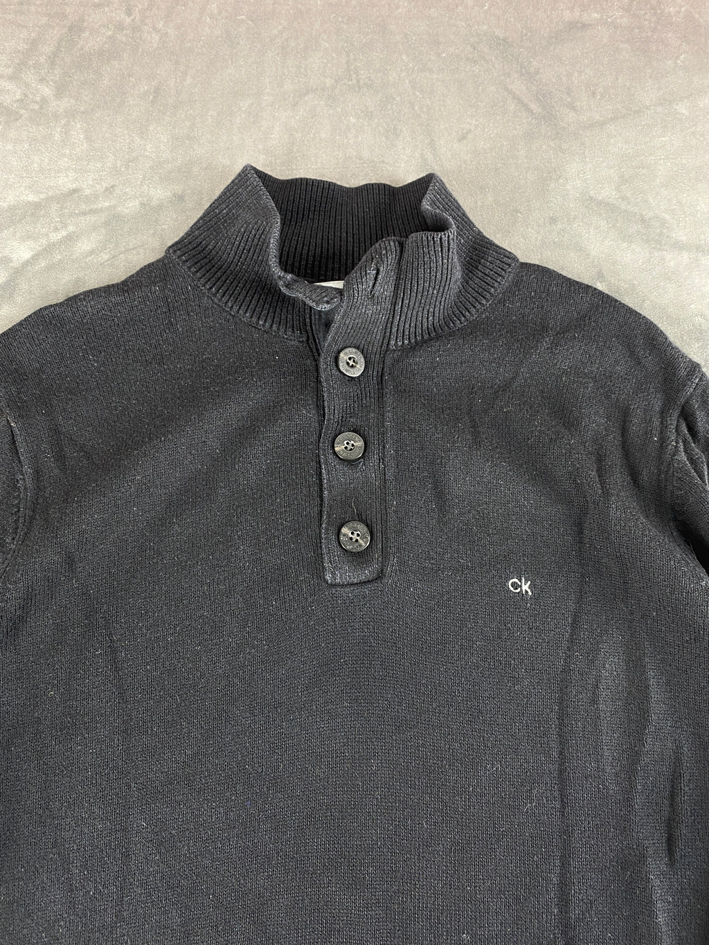 Maglione Calvin Klein collo alto nero vintage – Uomo Taglia L