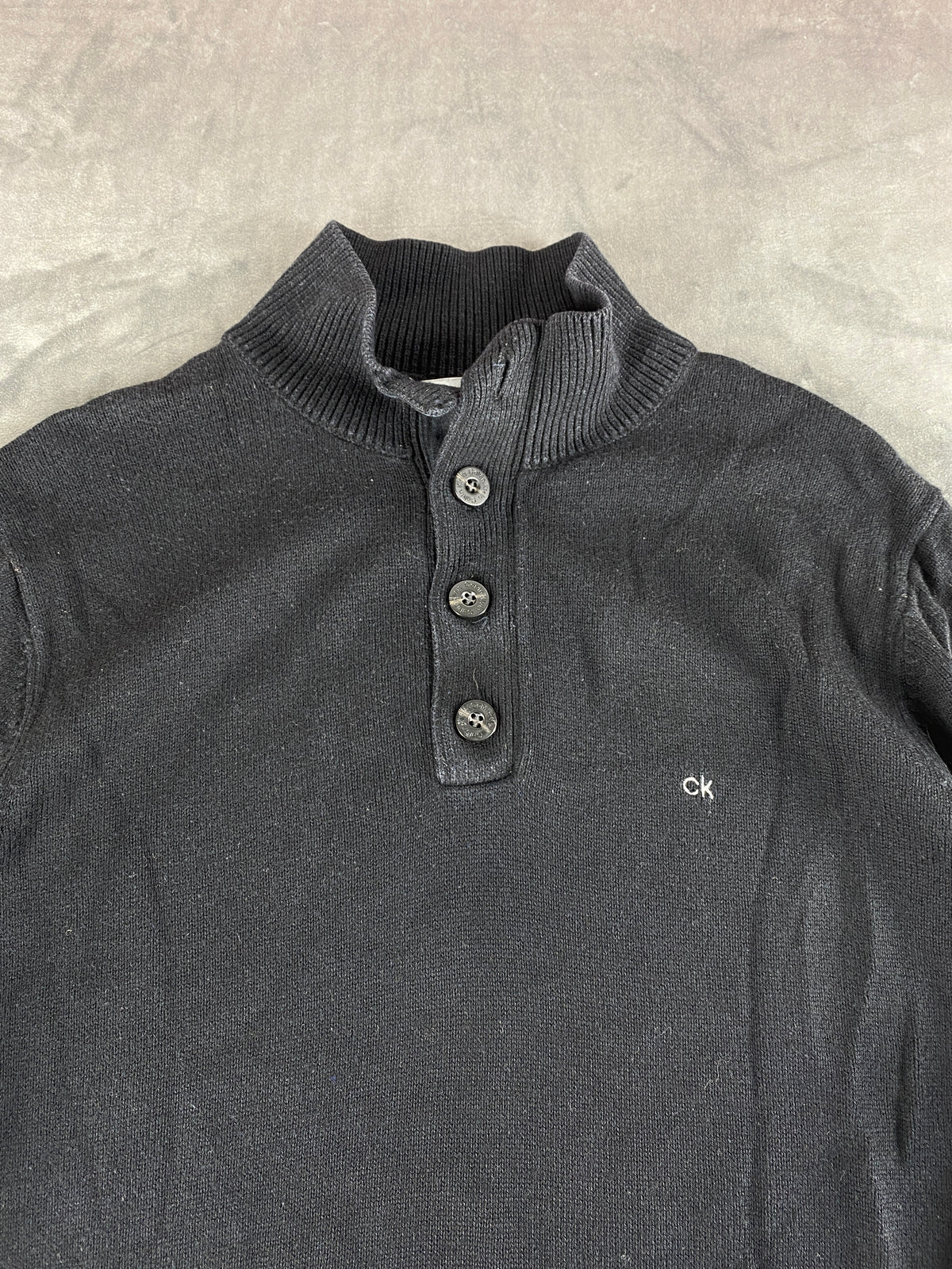Maglione Calvin Klein collo alto nero vintage – Uomo Taglia L