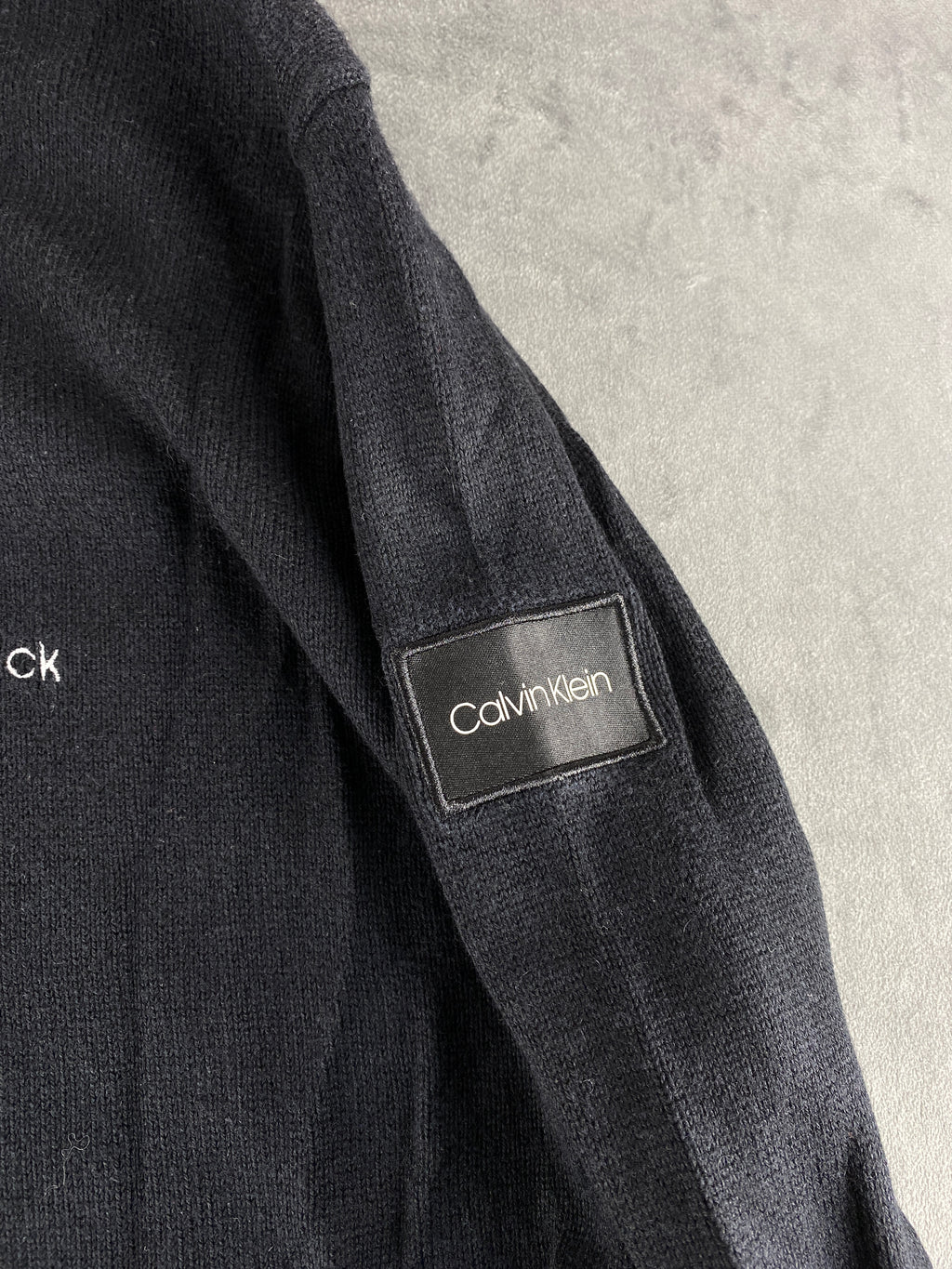Maglione Calvin Klein collo alto nero vintage – Uomo Taglia L