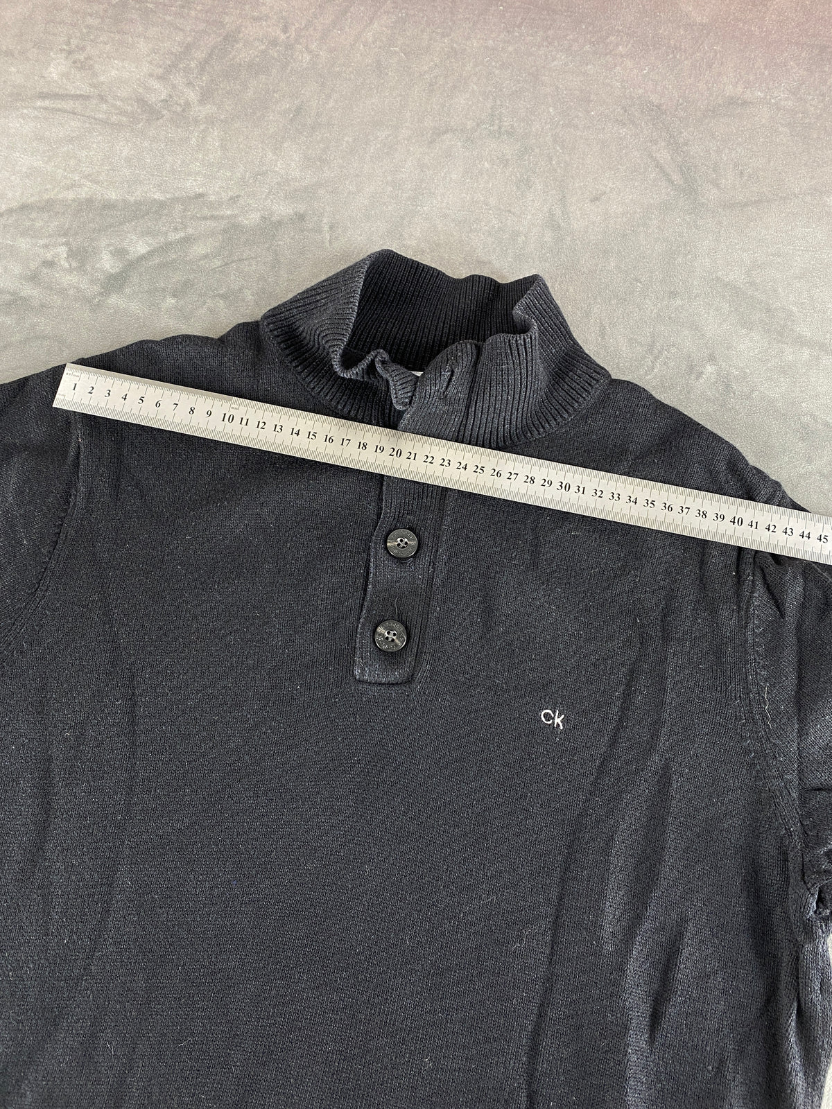 Maglione Calvin Klein collo alto nero vintage – Uomo Taglia L