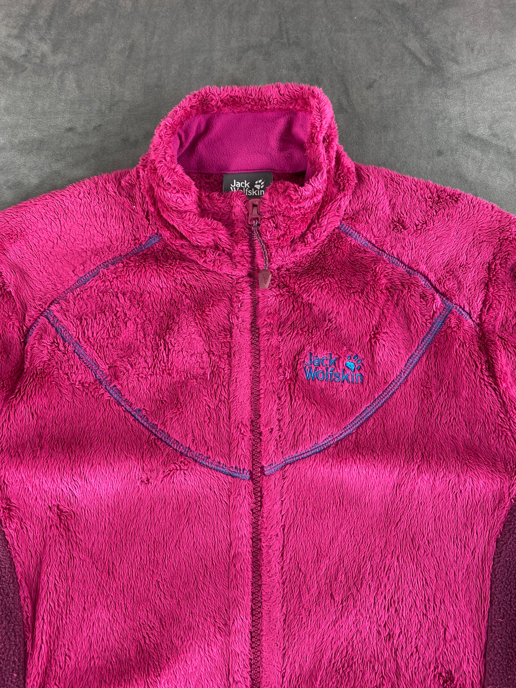 Giacca in pile Jack Wolfskin fucsia vintage – Donna Taglia M