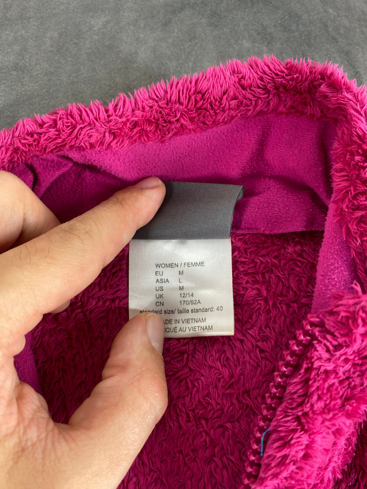 Giacca in pile Jack Wolfskin fucsia vintage – Donna Taglia M