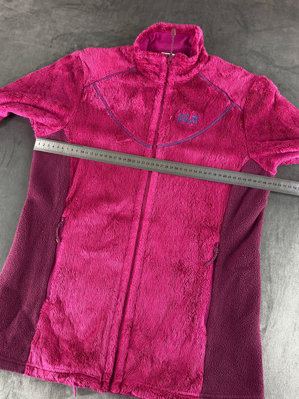 Giacca in pile Jack Wolfskin fucsia vintage – Donna Taglia M