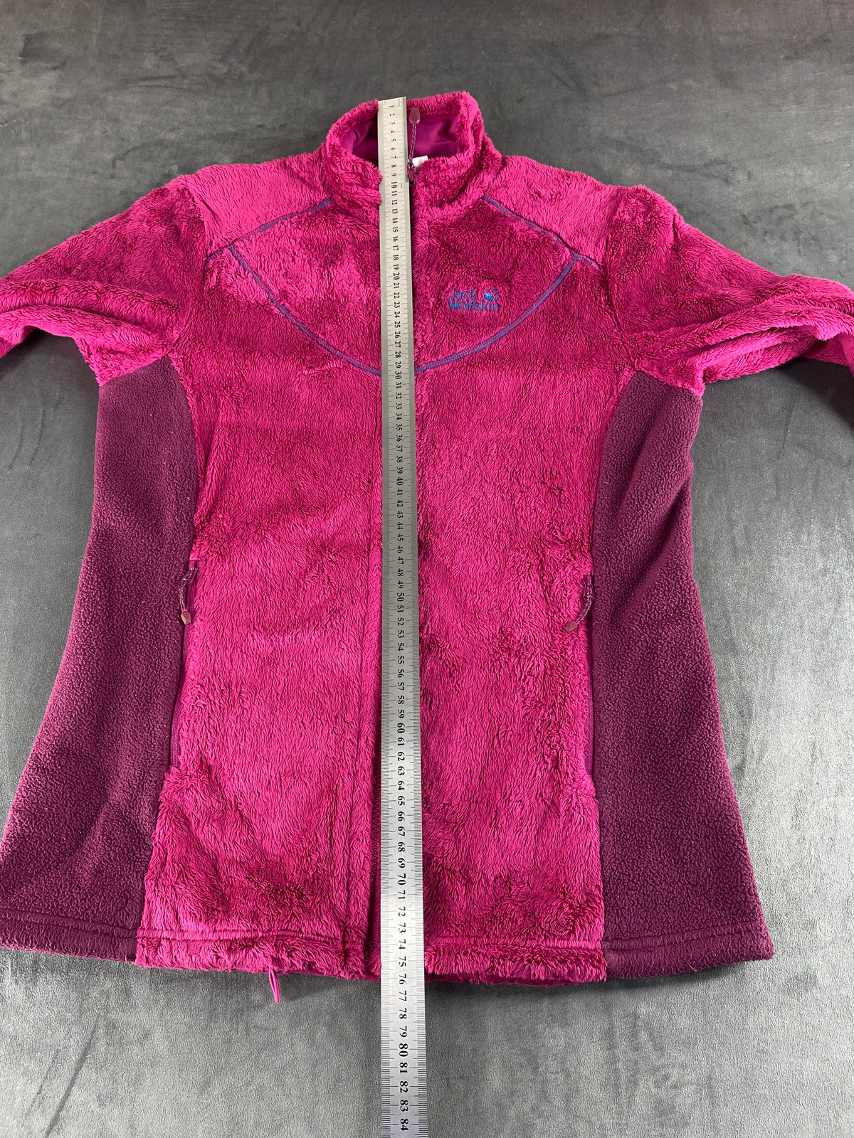 Giacca in pile Jack Wolfskin fucsia vintage – Donna Taglia M