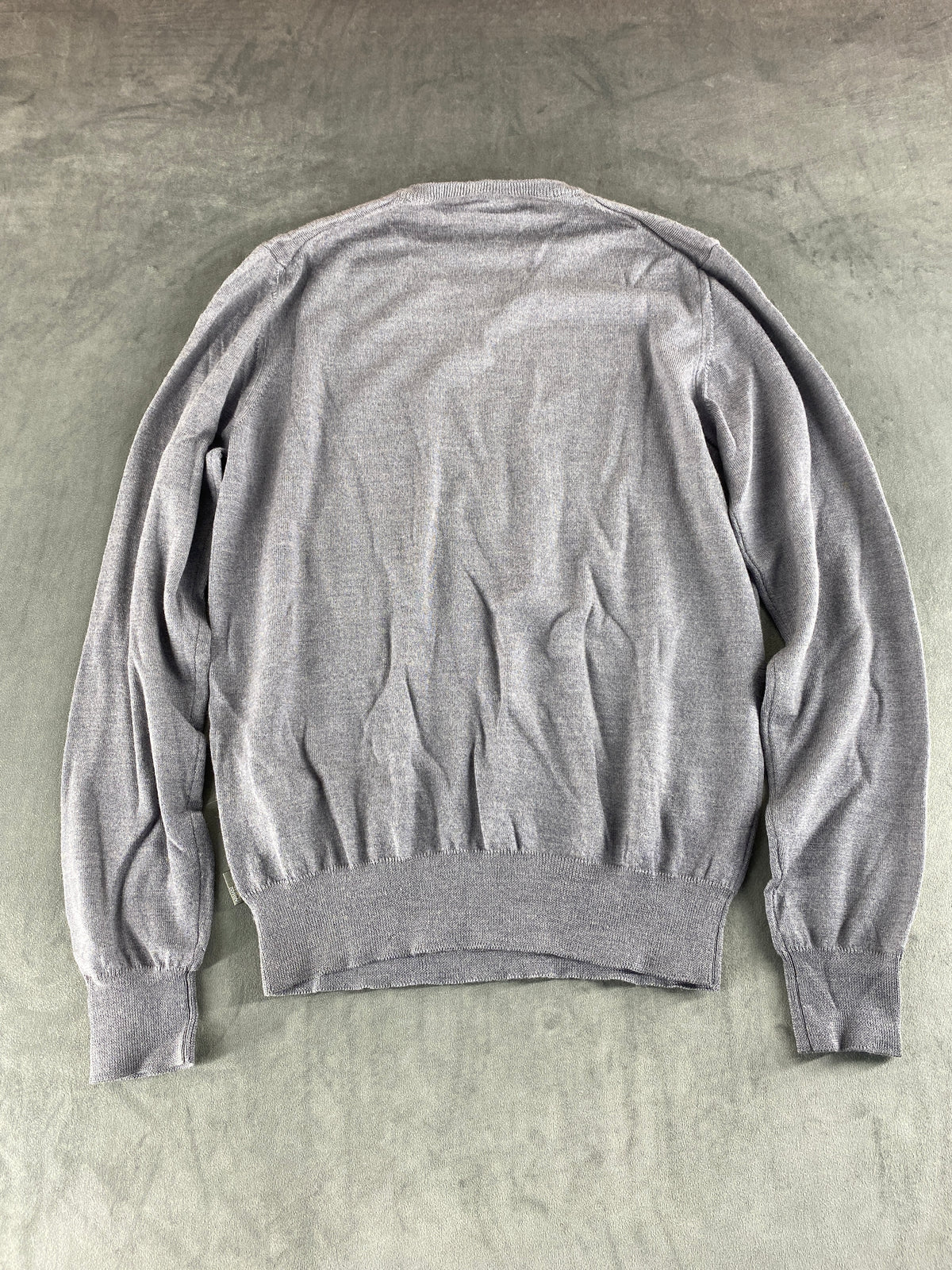 Maglione Armani Collezioni scollo a V grigio vintage – Uomo Taglia S