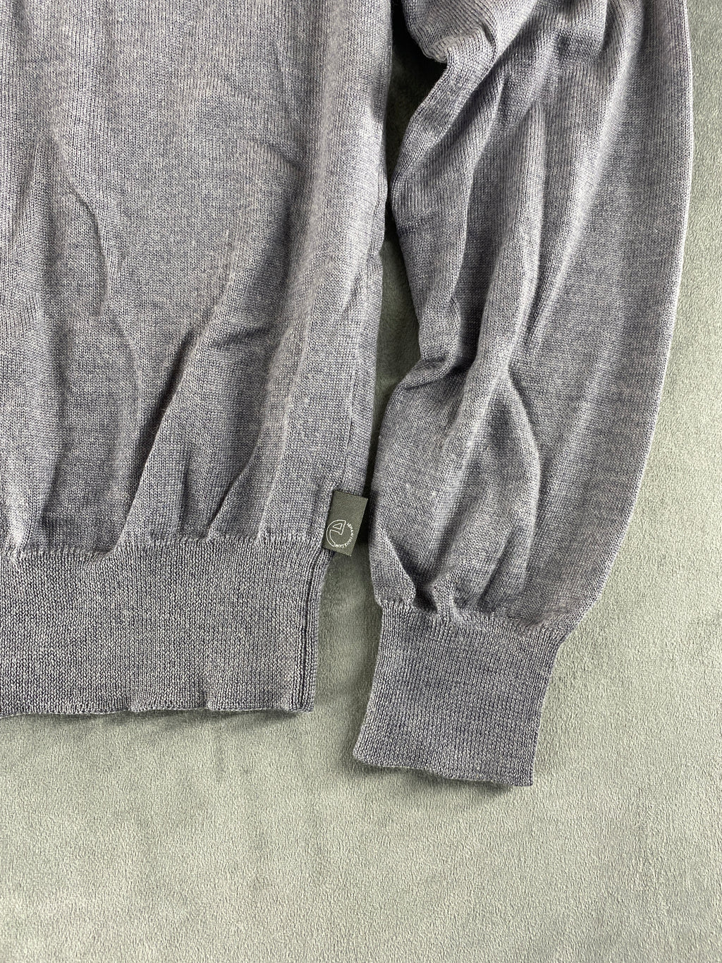 Maglione Armani Collezioni scollo a V grigio vintage – Uomo Taglia S