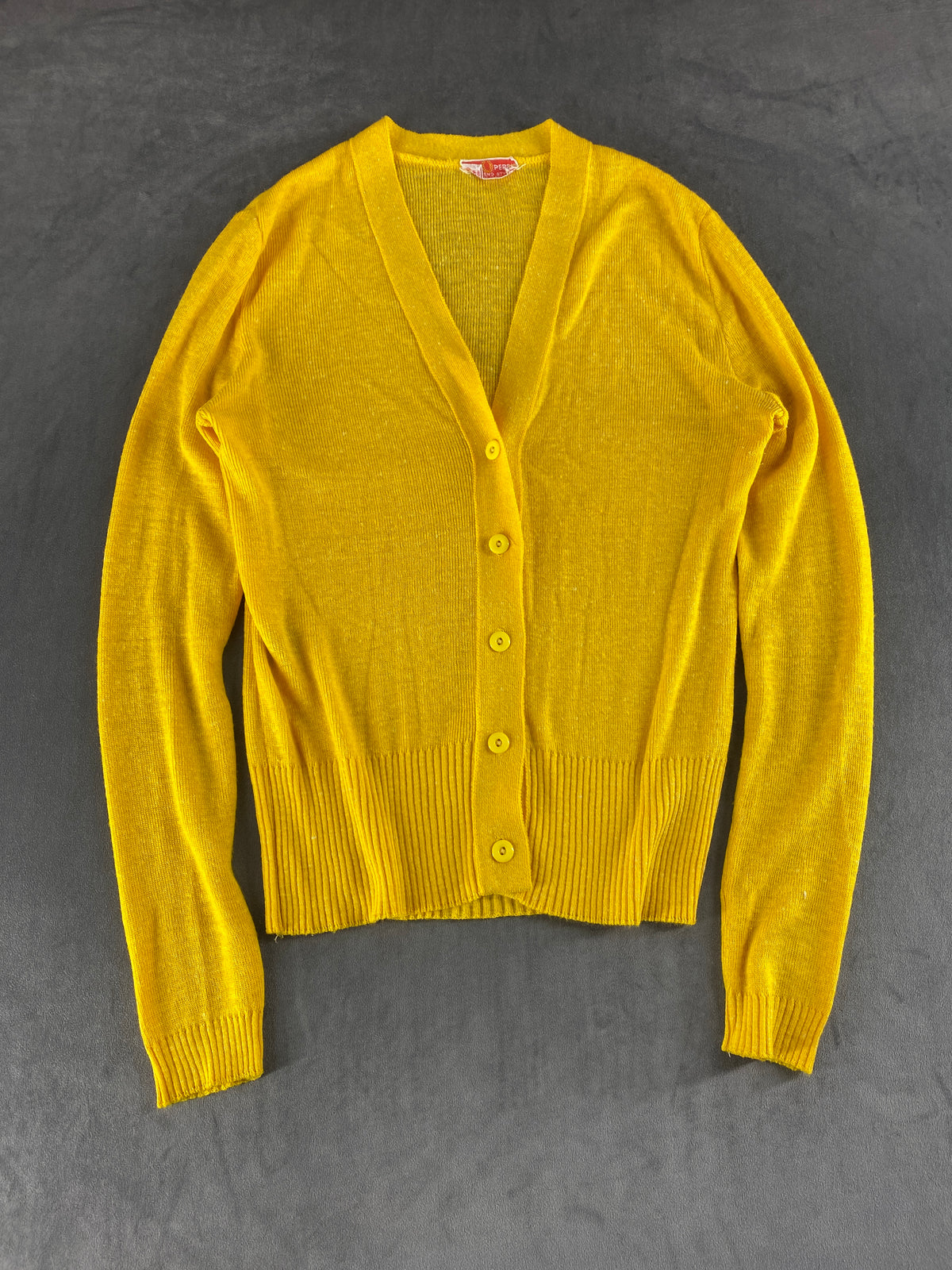 Cardigan Fred Perry giallo senape vintage – Donna Taglia S
