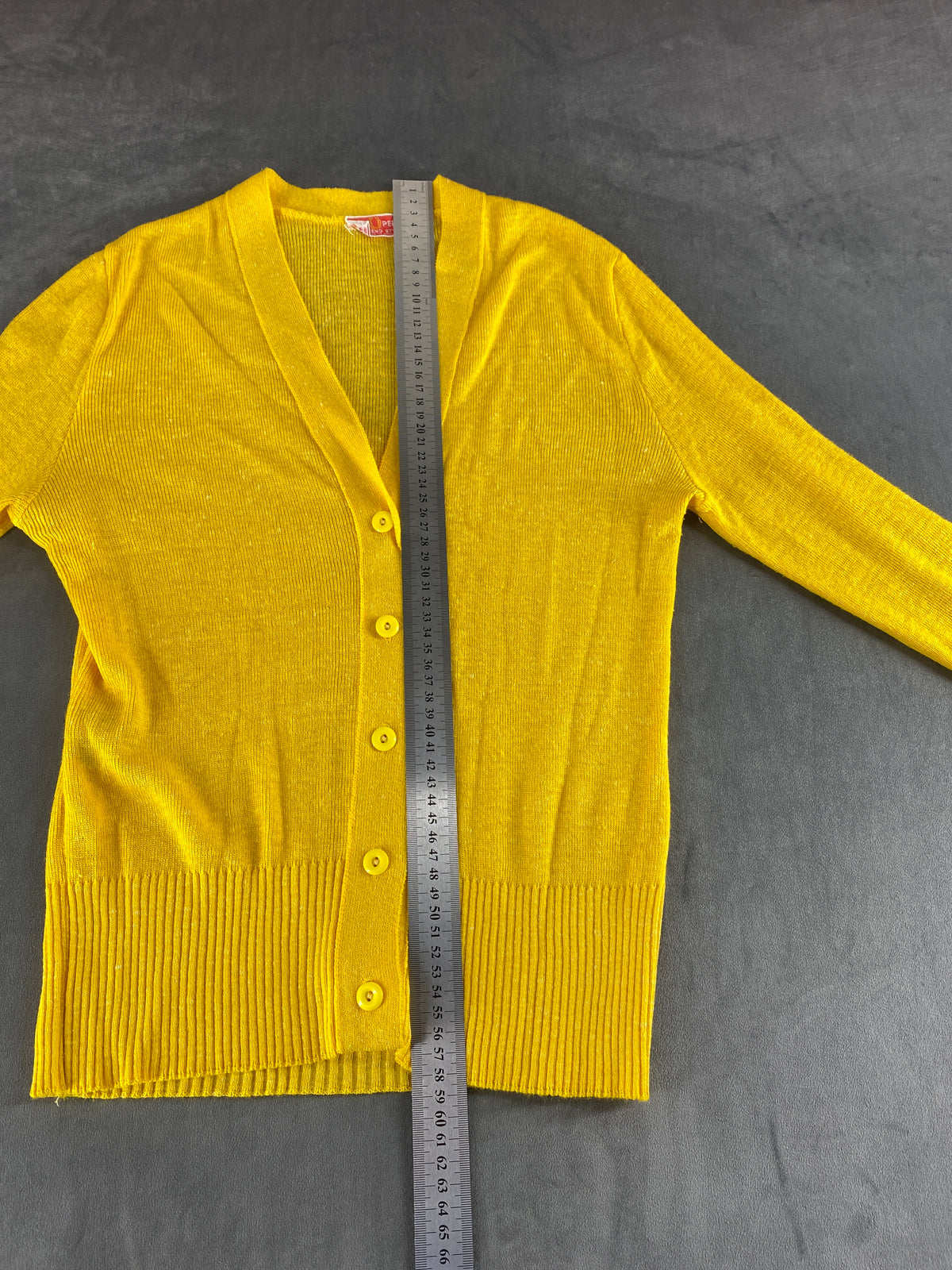 Cardigan Fred Perry giallo senape vintage – Donna Taglia S