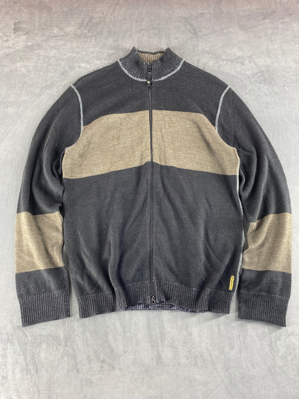Maglione zip Armani Jeans grigio vintage – Uomo Taglia XL