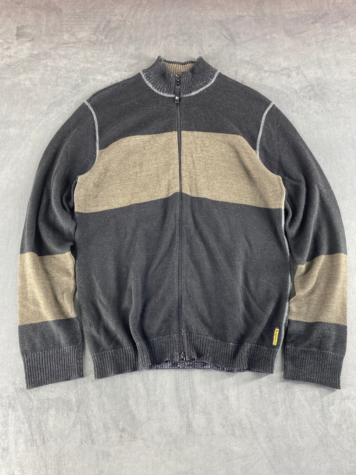 Maglione zip Armani Jeans grigio vintage – Uomo Taglia XL