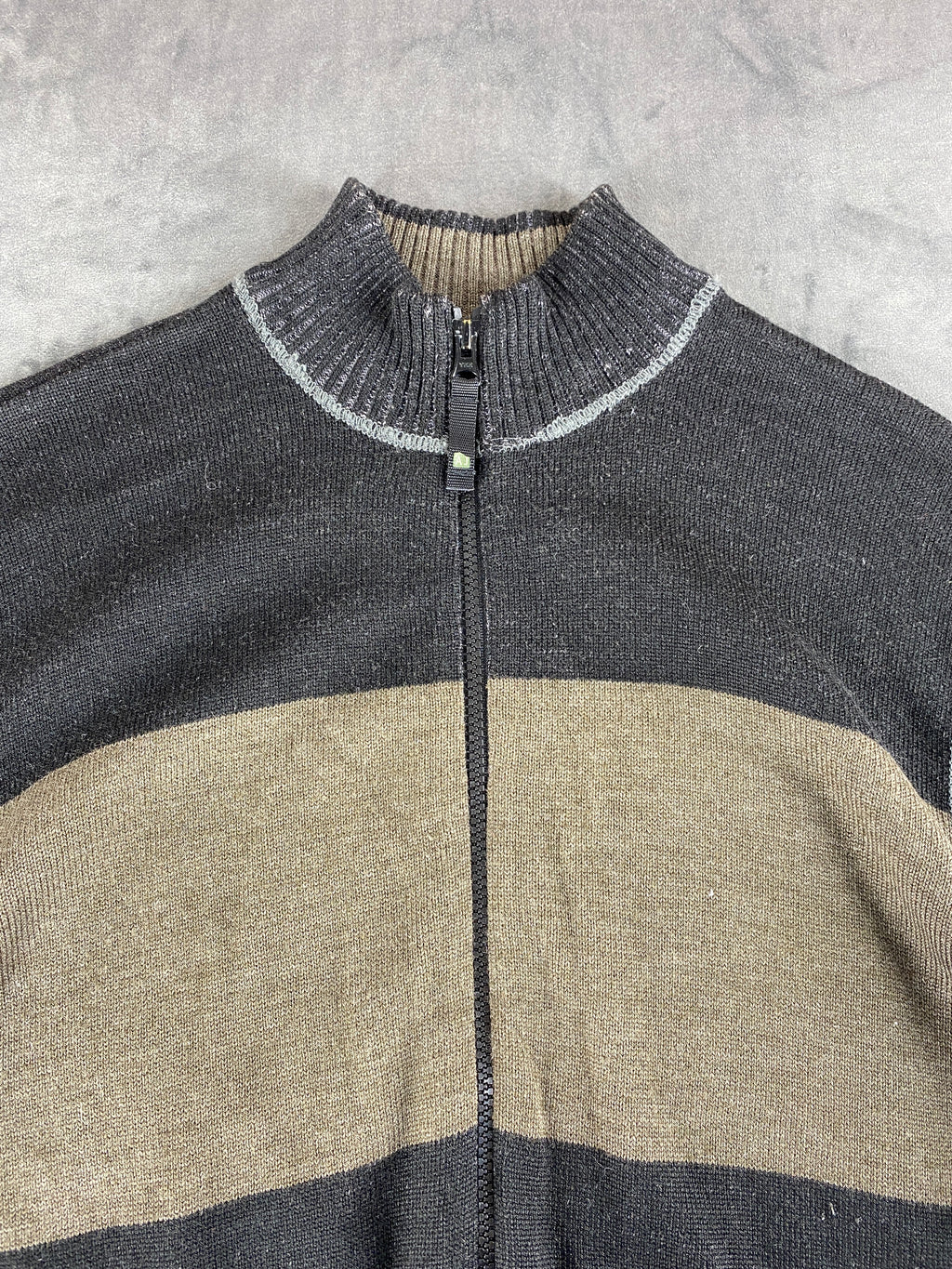 Maglione zip Armani Jeans grigio vintage – Uomo Taglia XL