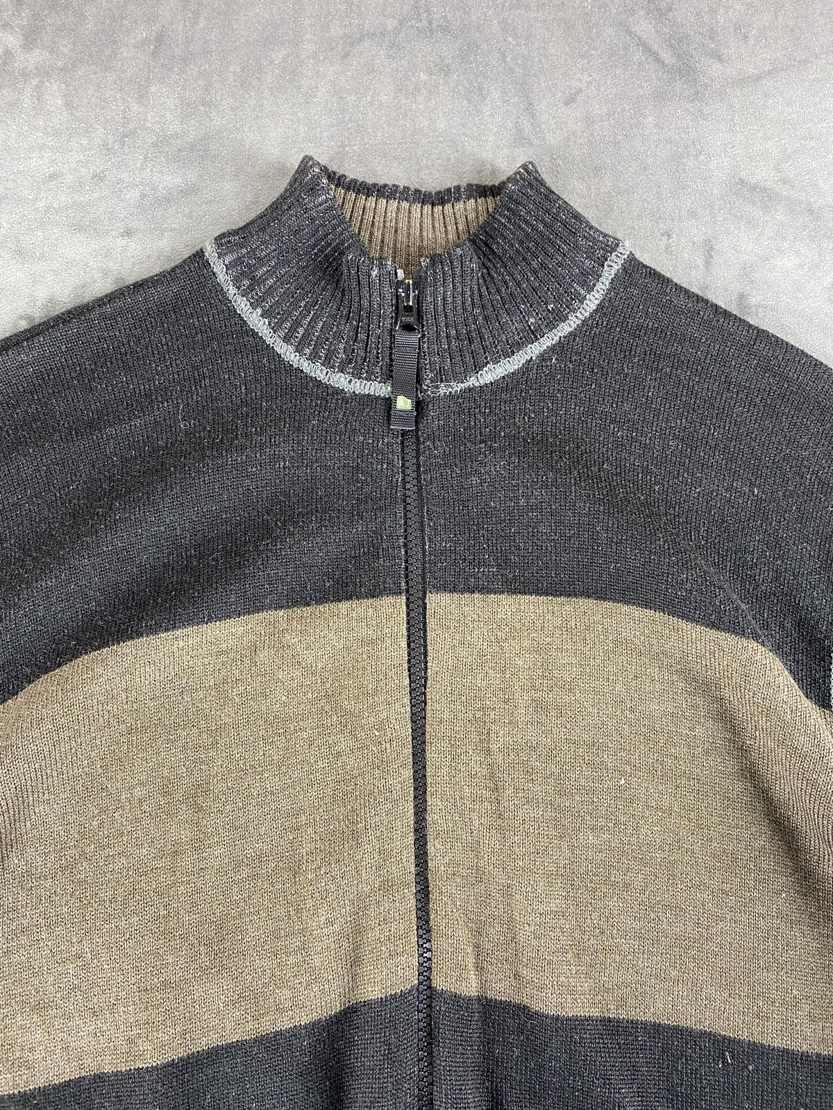 Maglione zip Armani Jeans grigio vintage – Uomo Taglia XL