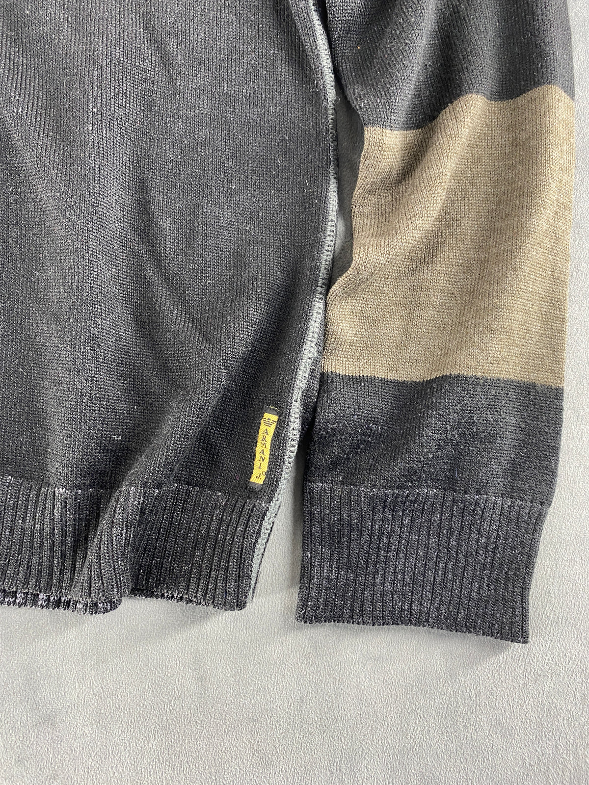 Maglione zip Armani Jeans grigio vintage – Uomo Taglia XL