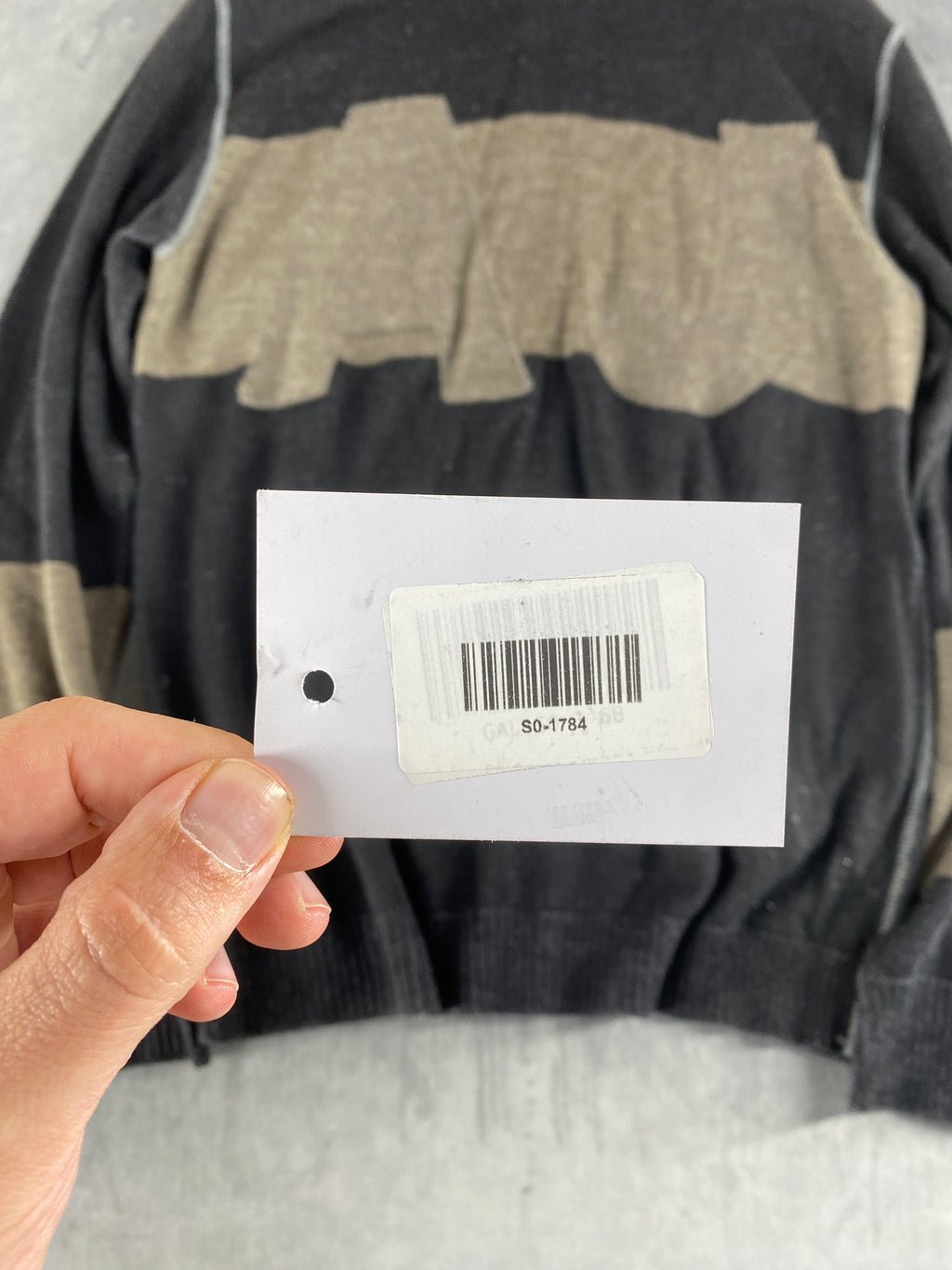 Maglione zip Armani Jeans grigio vintage – Uomo Taglia XL