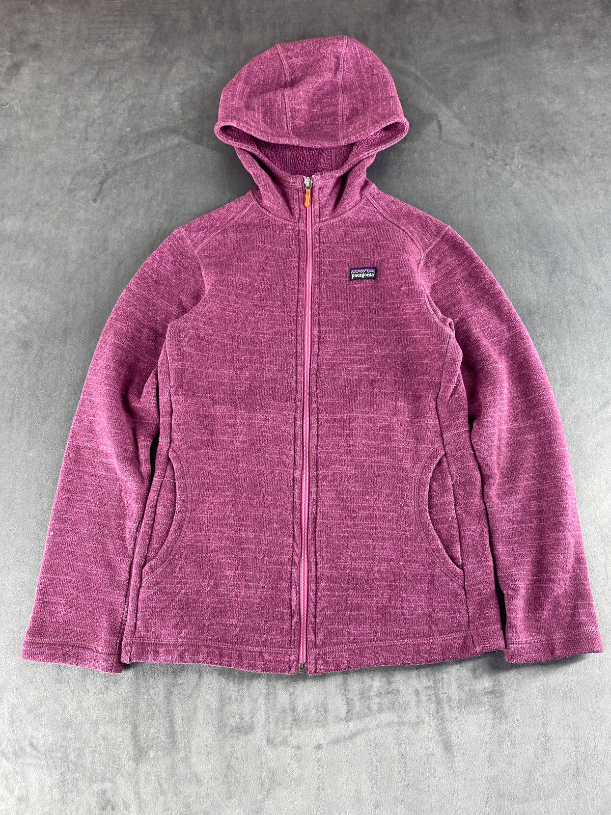 Felpa pile Patagonia Better Sweater malva con cappuccio vintage – Donna Taglia S