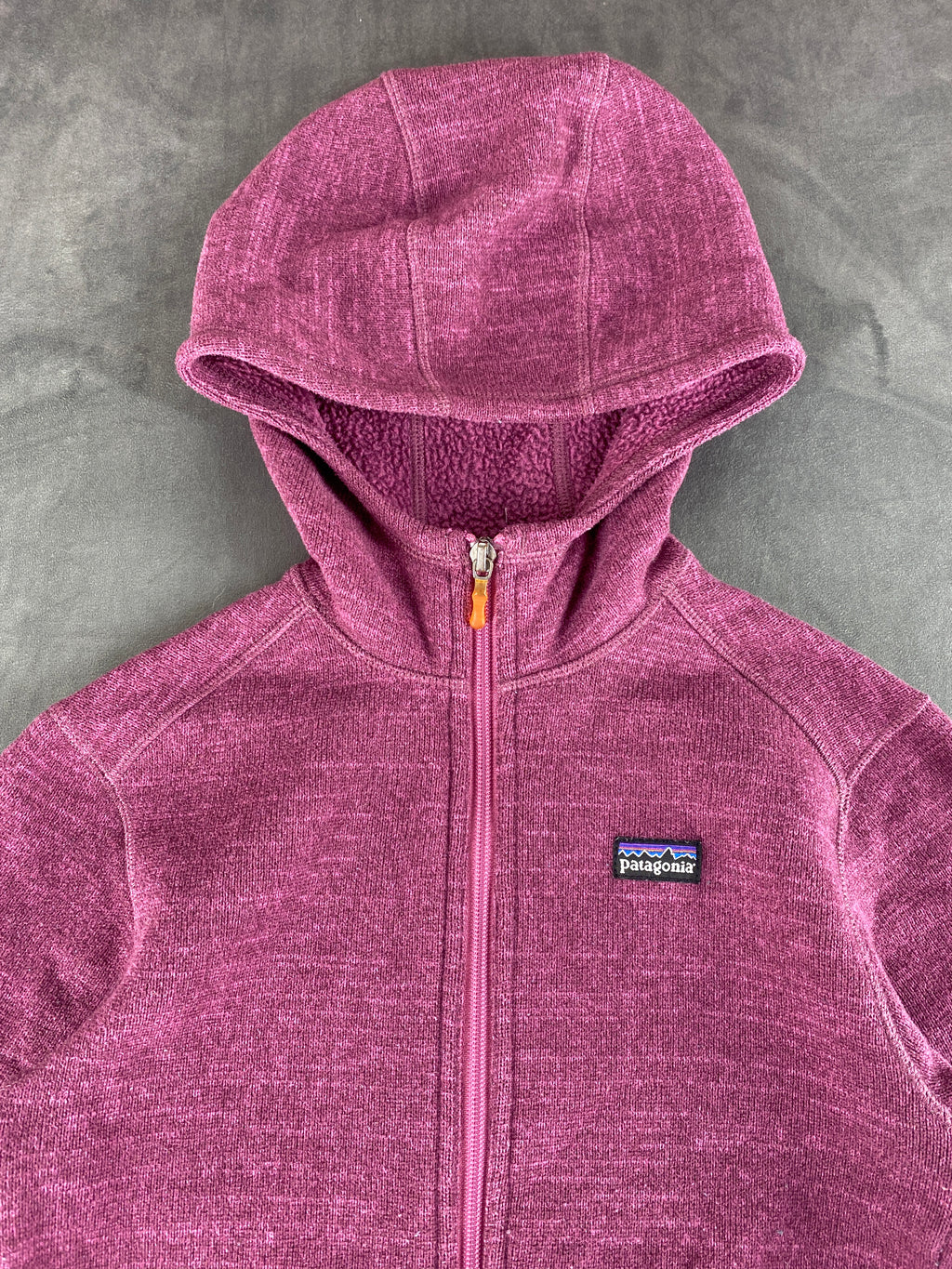 Felpa pile Patagonia Better Sweater malva con cappuccio vintage – Donna Taglia S