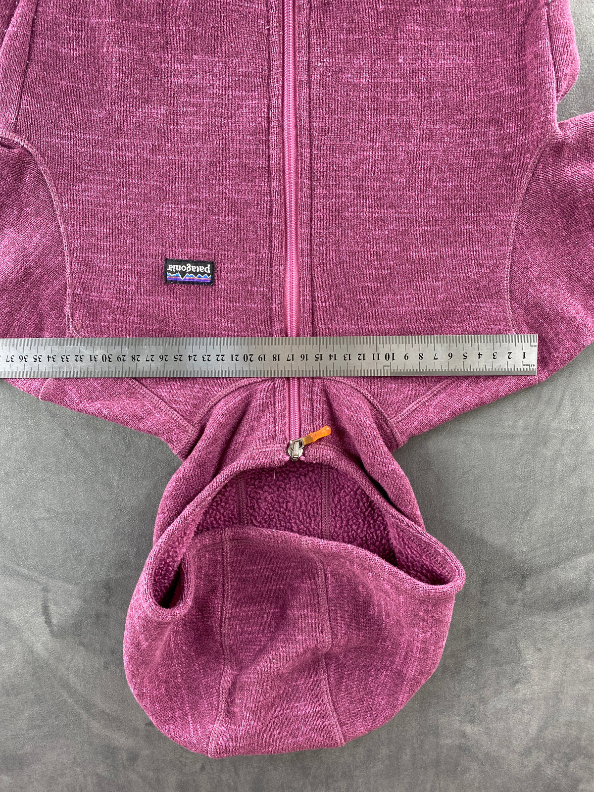Felpa pile Patagonia Better Sweater malva con cappuccio vintage – Donna Taglia S