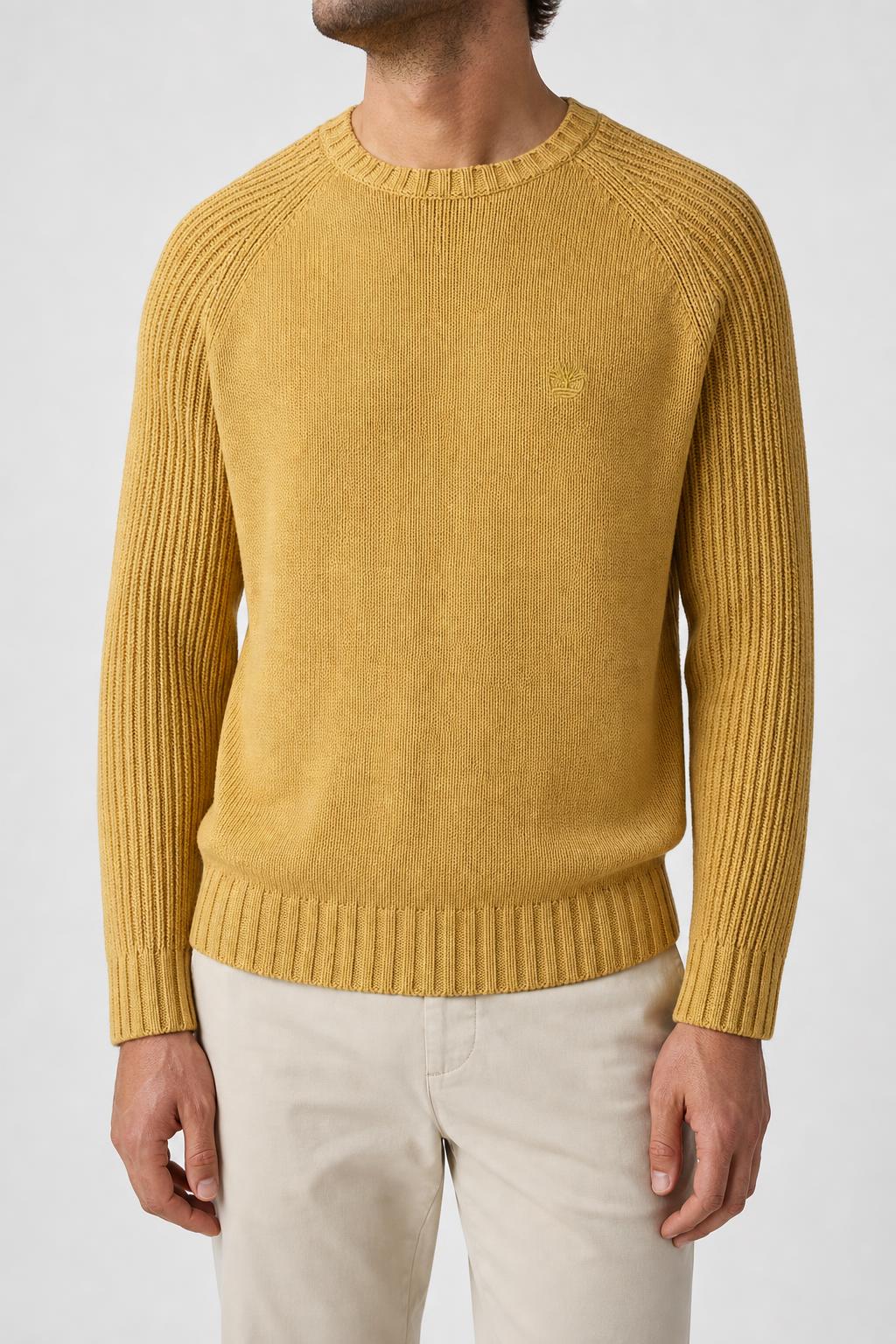 Maglione Timberland cotone ocra vintage – Uomo Taglia L