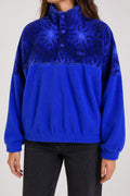 Felpa pile Fila blu elettrico vintage – Donna Taglia L