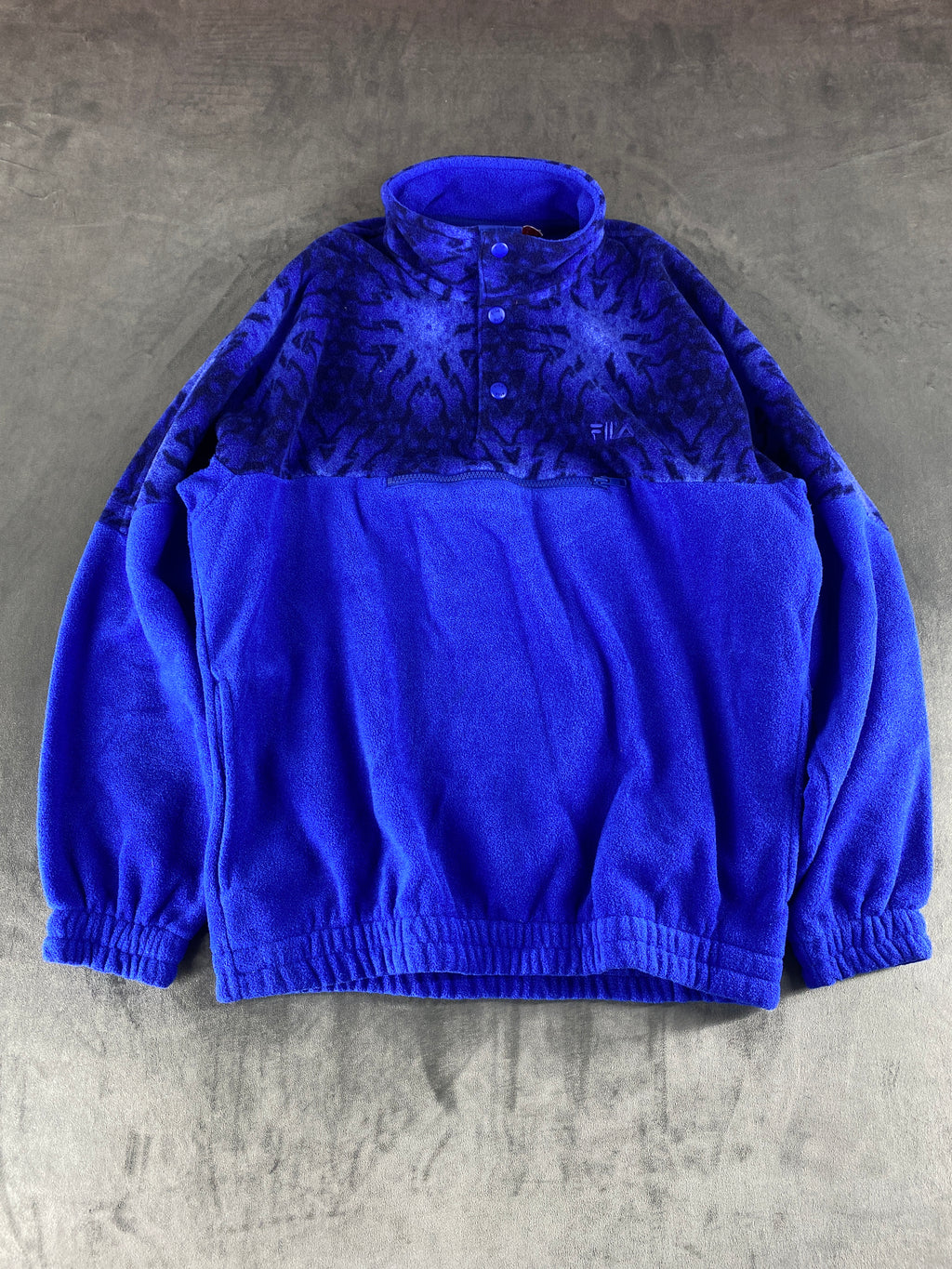 Felpa pile Fila blu elettrico vintage – Donna Taglia L