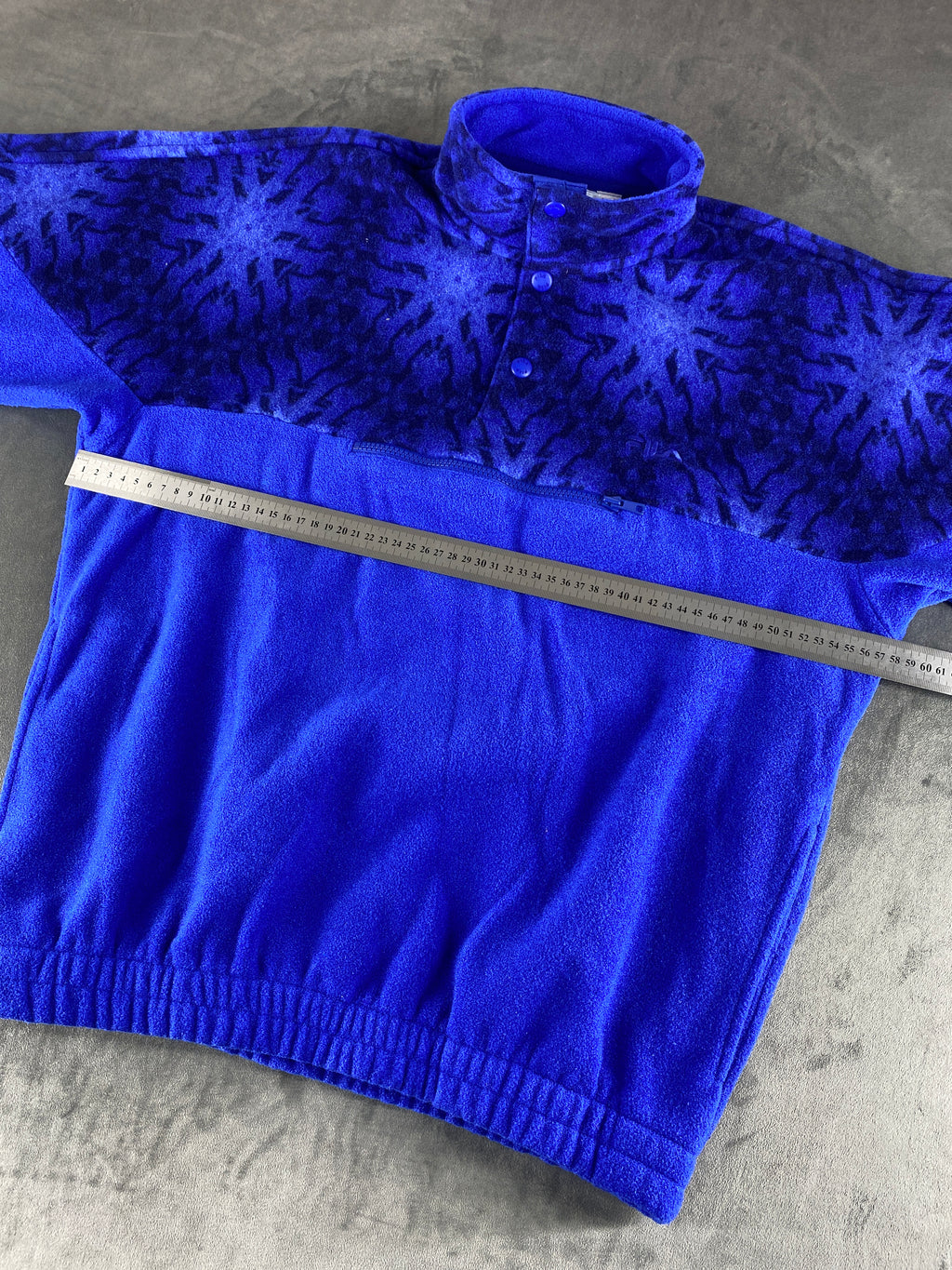 Felpa pile Fila blu elettrico vintage – Donna Taglia L