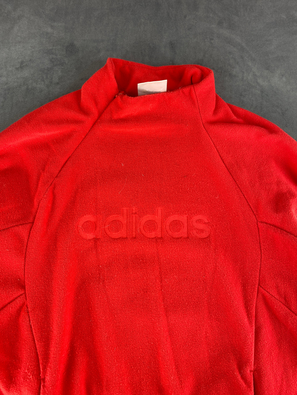Felpa Adidas collo alto rossa vintage – Donna Taglia M
