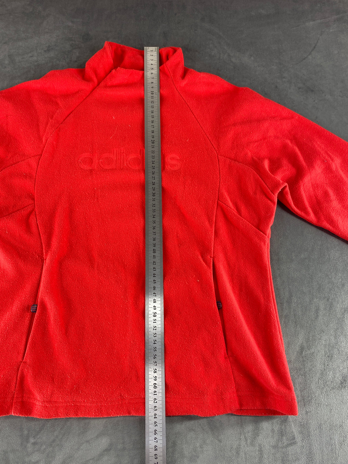 Felpa Adidas collo alto rossa vintage – Donna Taglia M