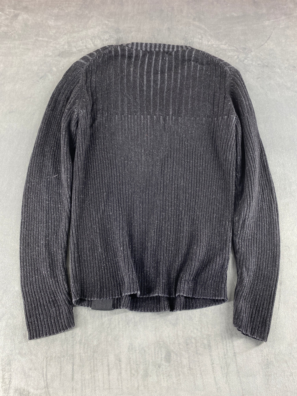 Maglione Calvin Klein Jeans grigio a costa vintage – Uomo Taglia M