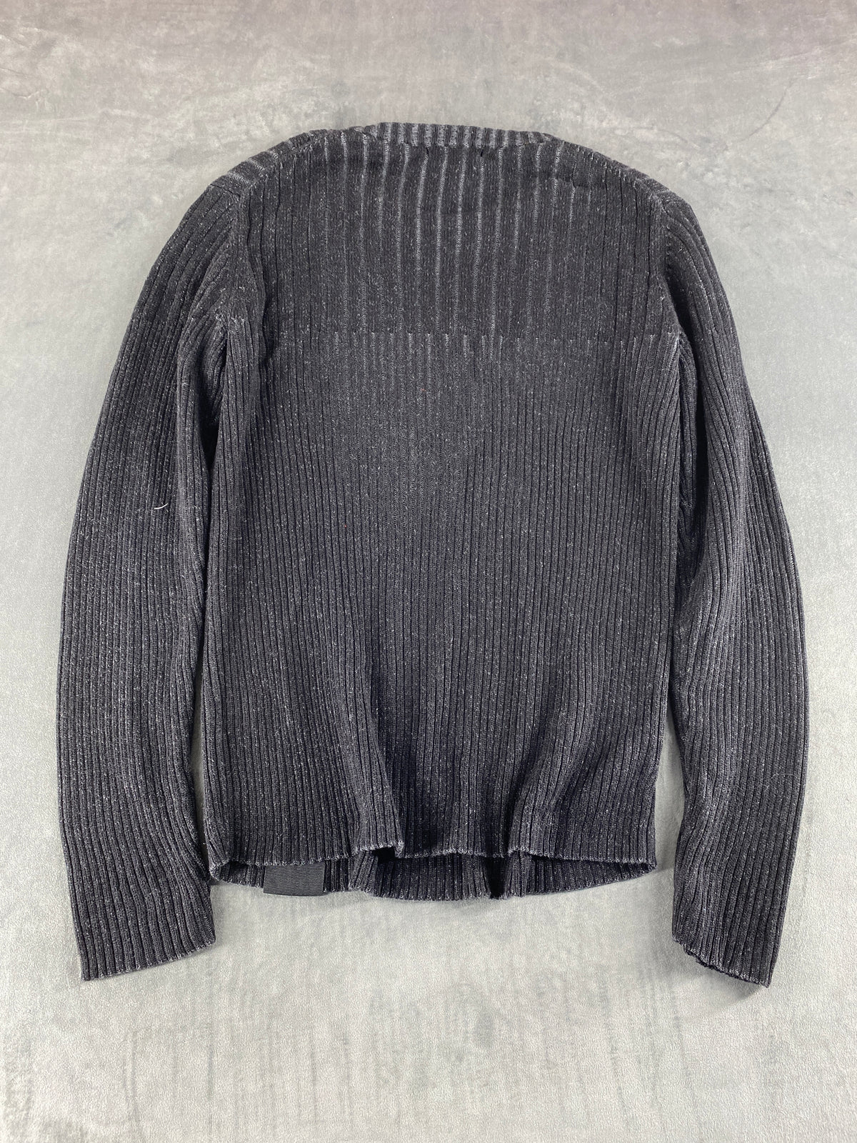 Maglione Calvin Klein Jeans grigio a costa vintage – Uomo Taglia M