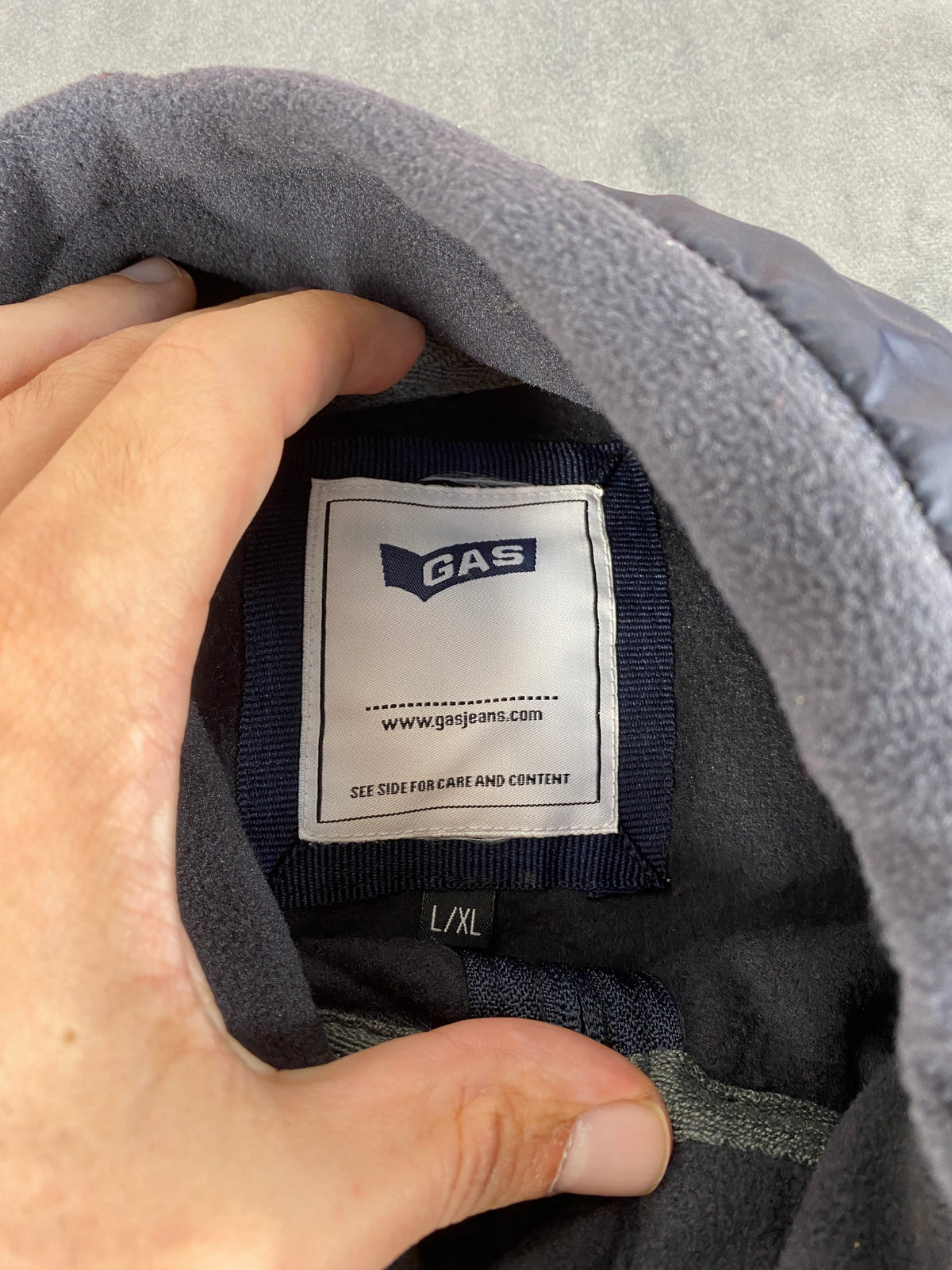 Giacca in pile Gas grigio scuro vintage – Uomo Taglia L/XL