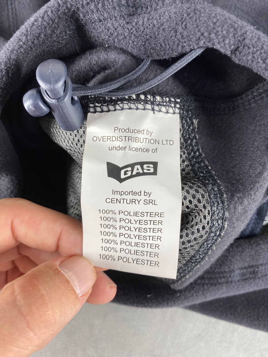 Giacca in pile Gas grigio scuro vintage – Uomo Taglia L/XL